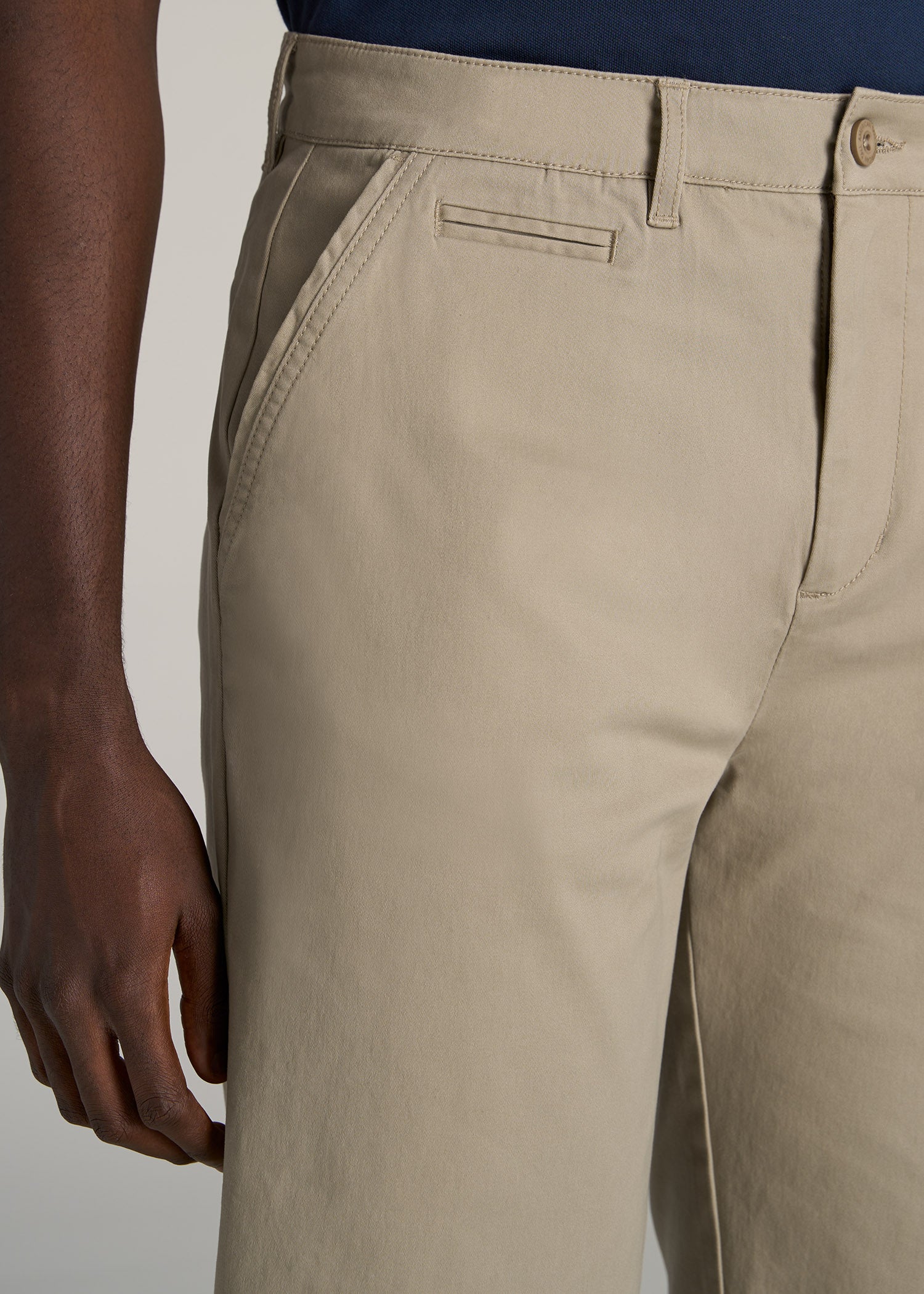 American-Tall-Men-Chino-Shorts-Desert-Khaki-detail