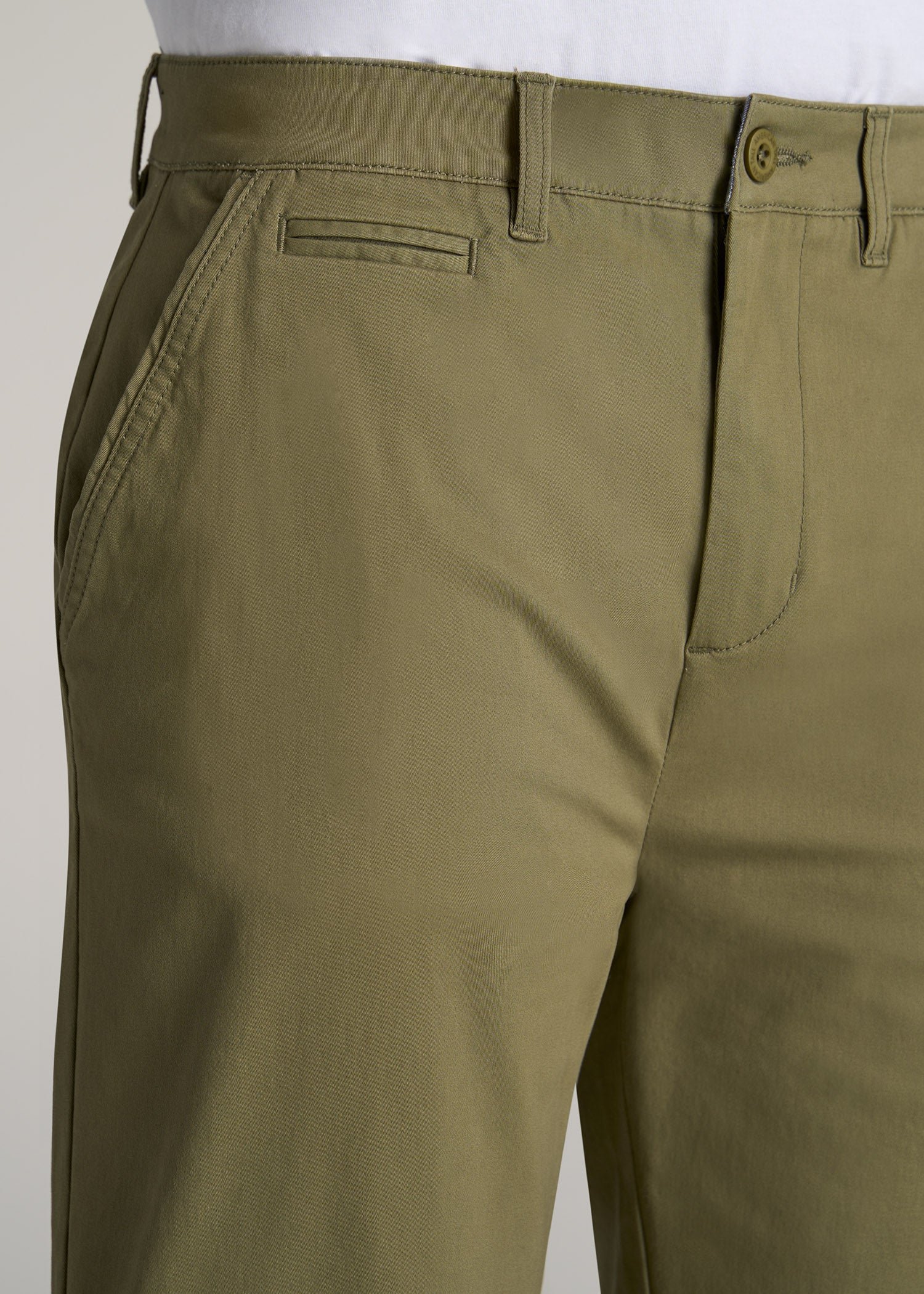 American-Tall-Men-Chino-Shorts-Fatigue-Green-detail