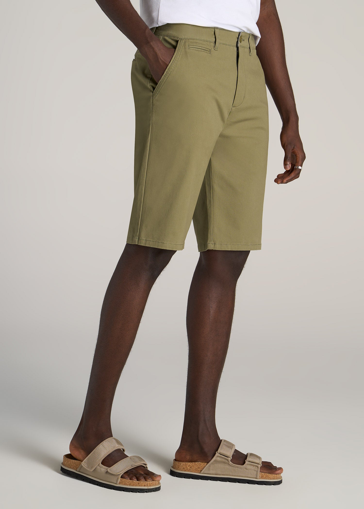American-Tall-Men-Chino-Shorts-Fatigue-Green-side