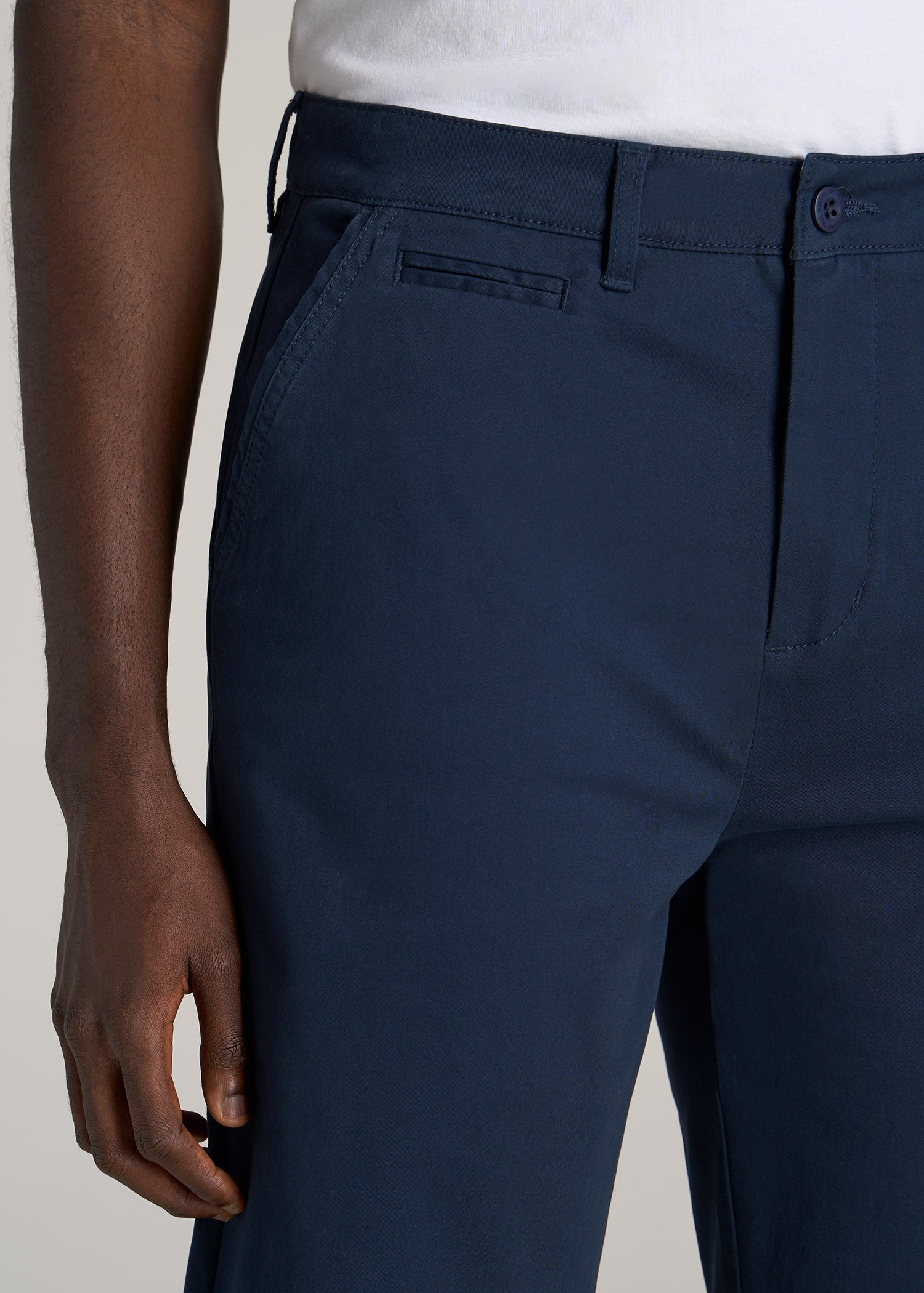 American-Tall-Men-Chino-Shorts-Marine-Navy-detail