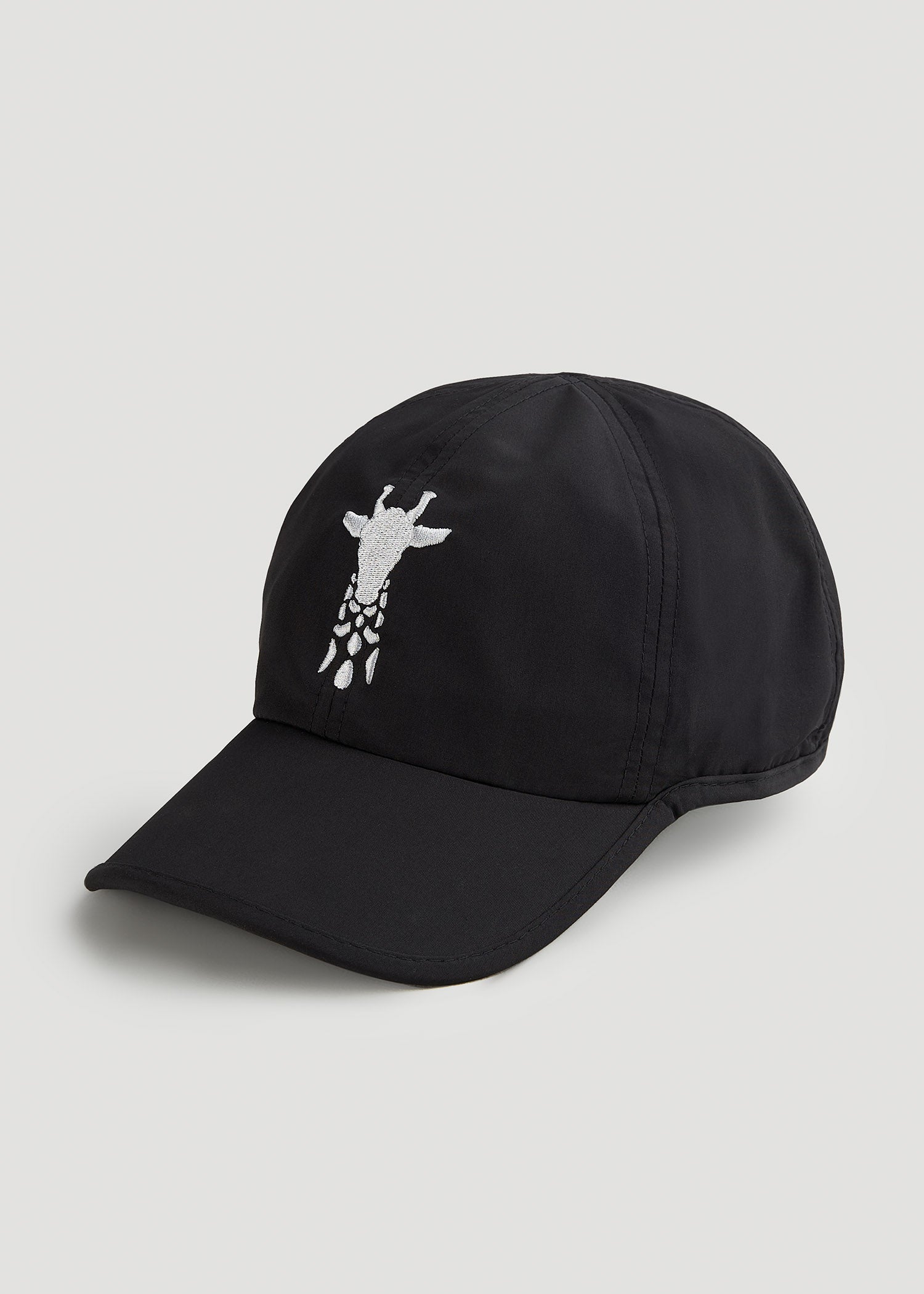 American-Tall-Men-DriFit-Hat-Black-Silver-front