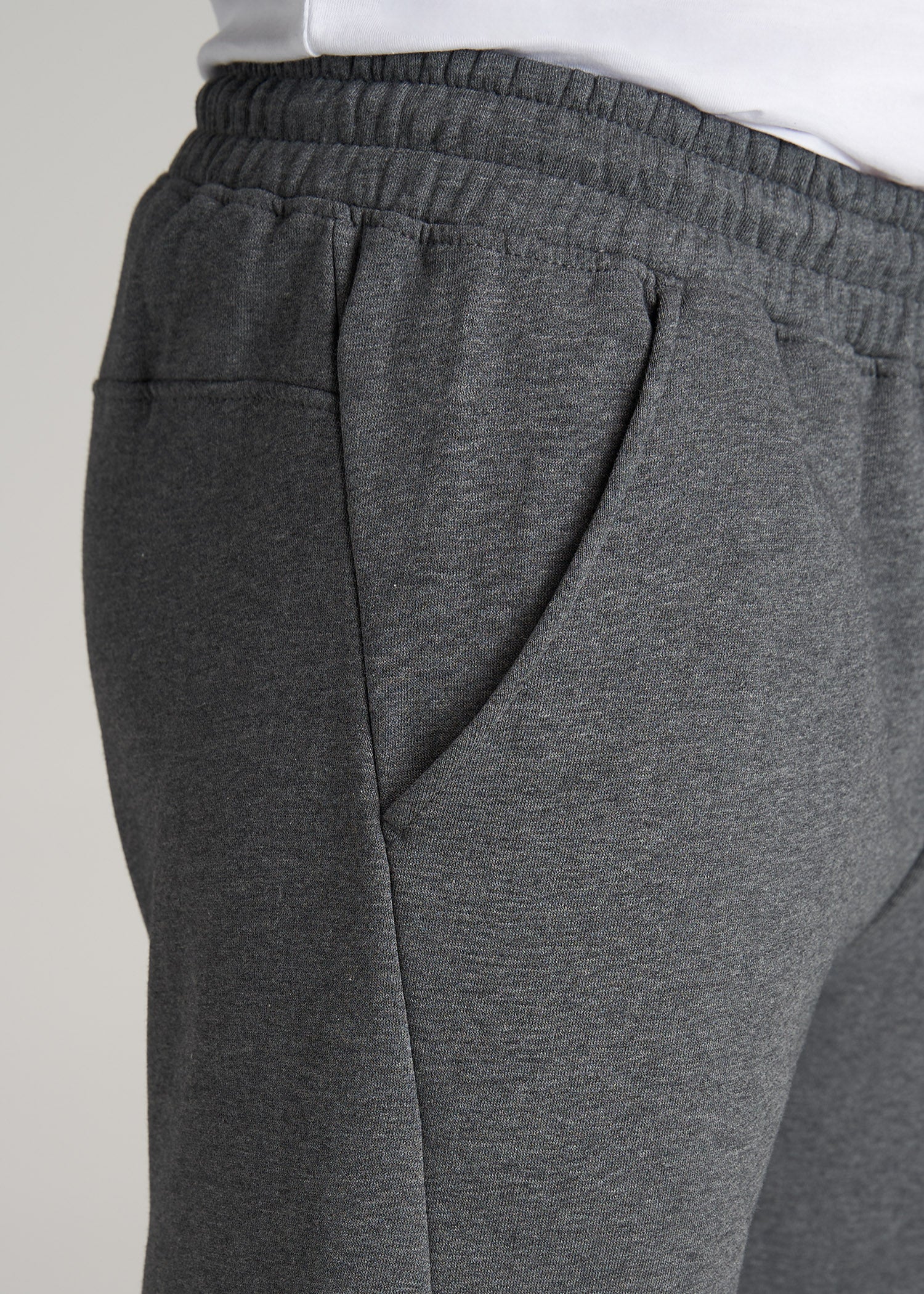 American-Tall-Men-Fleece-Jogger-CharcoalMix-detail