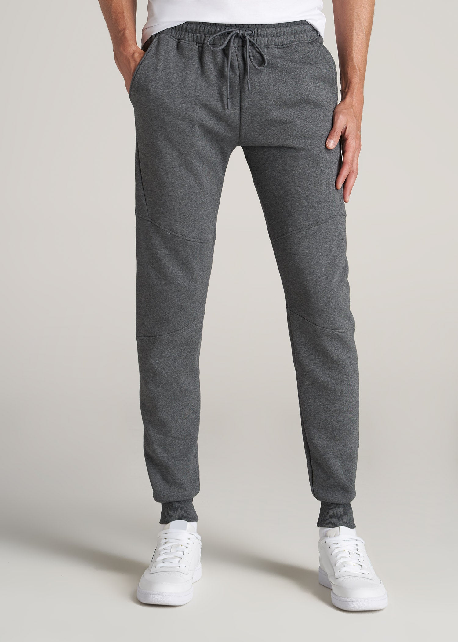 Wearever Fleece Joggers for Tall Men in Charcoal Mix