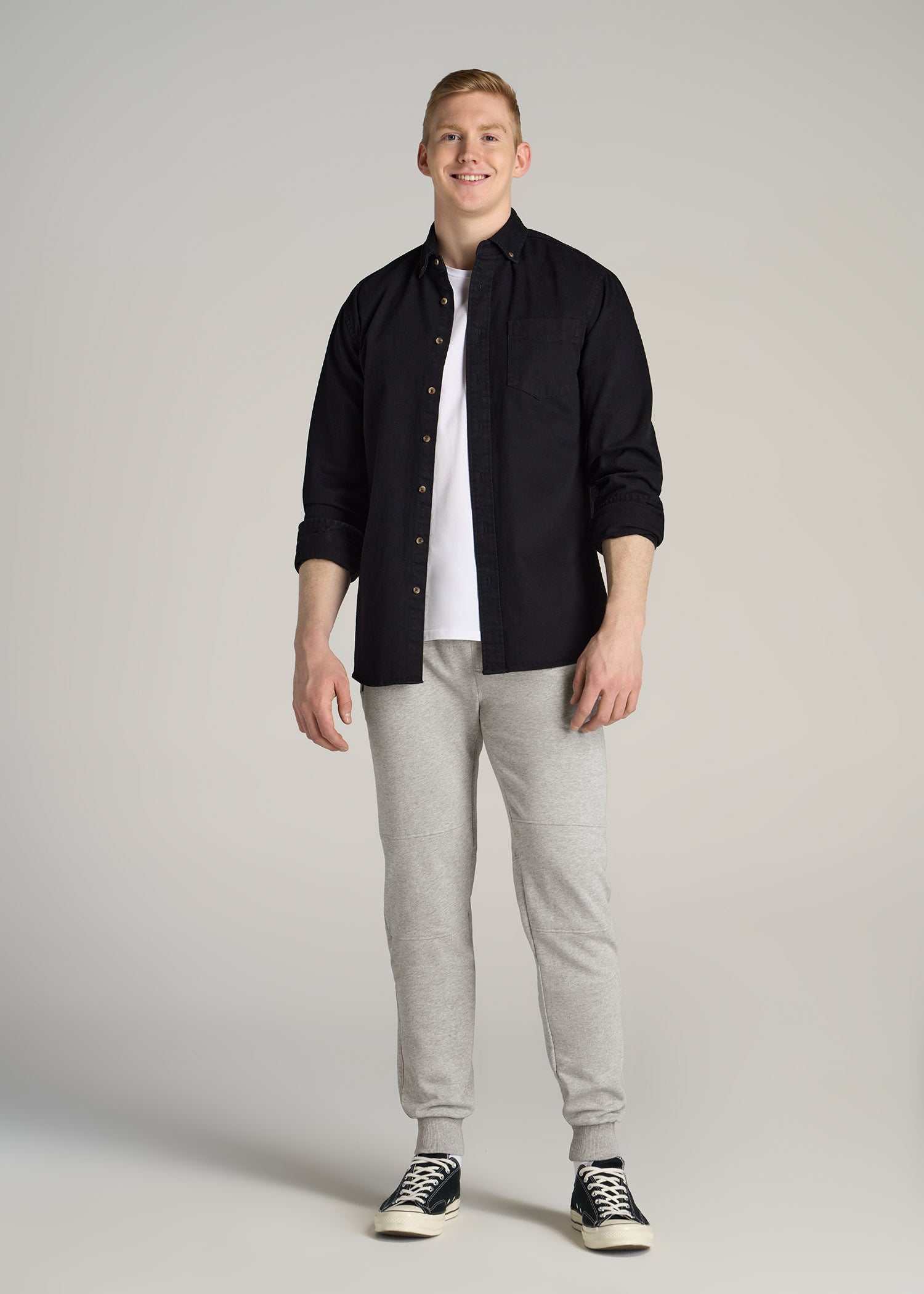 American-Tall-Men-French-Terry-Mens-Joggers-Grey-Mix-full