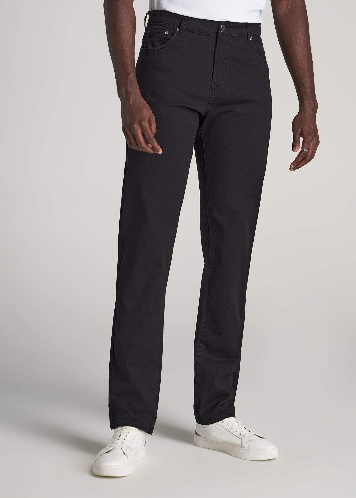 J1 STRAIGHT Leg Five-Pocket Pants for Tall Men in Black