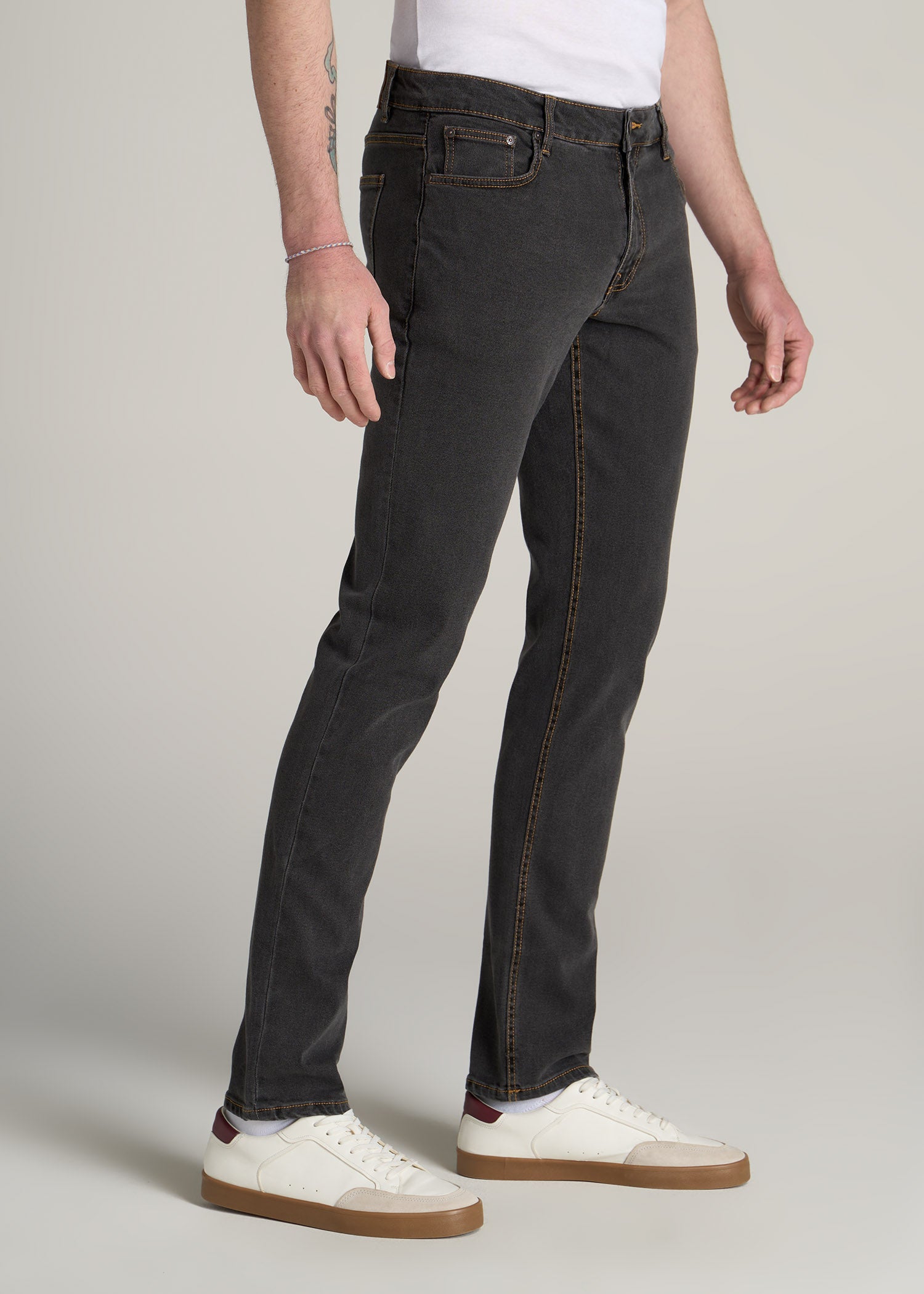 LJ&S TAPERED Jeans for Tall Men in Vintage Black