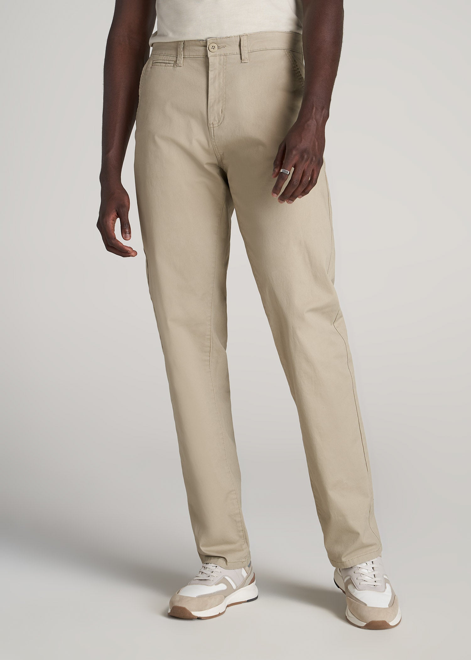 Mason SEMI-RELAXED Chinos in Desert Khaki - Pants for Tall Men