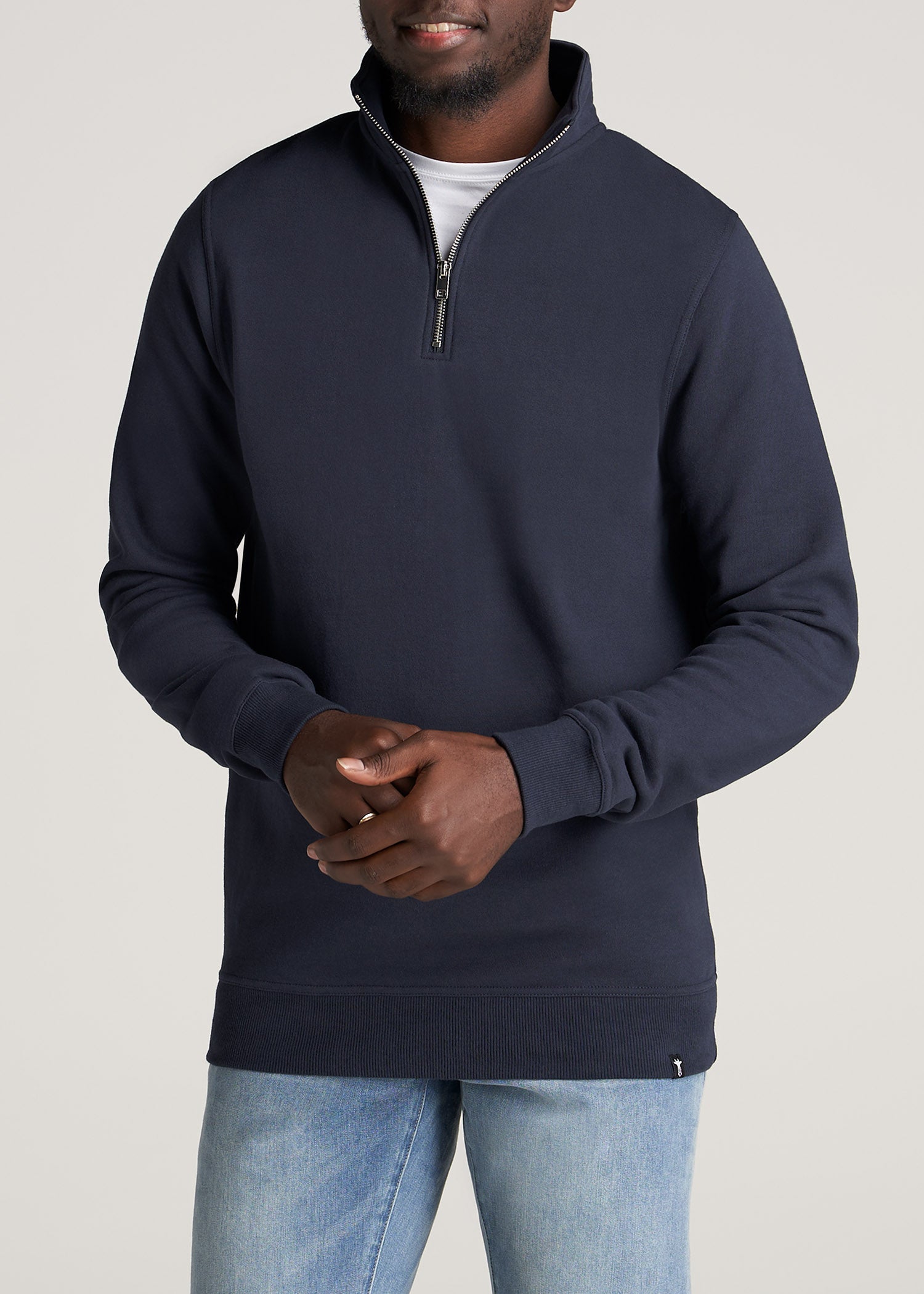 Wearever Fleece Quarter-Zip Tall Men's Sweatshirt in Navy