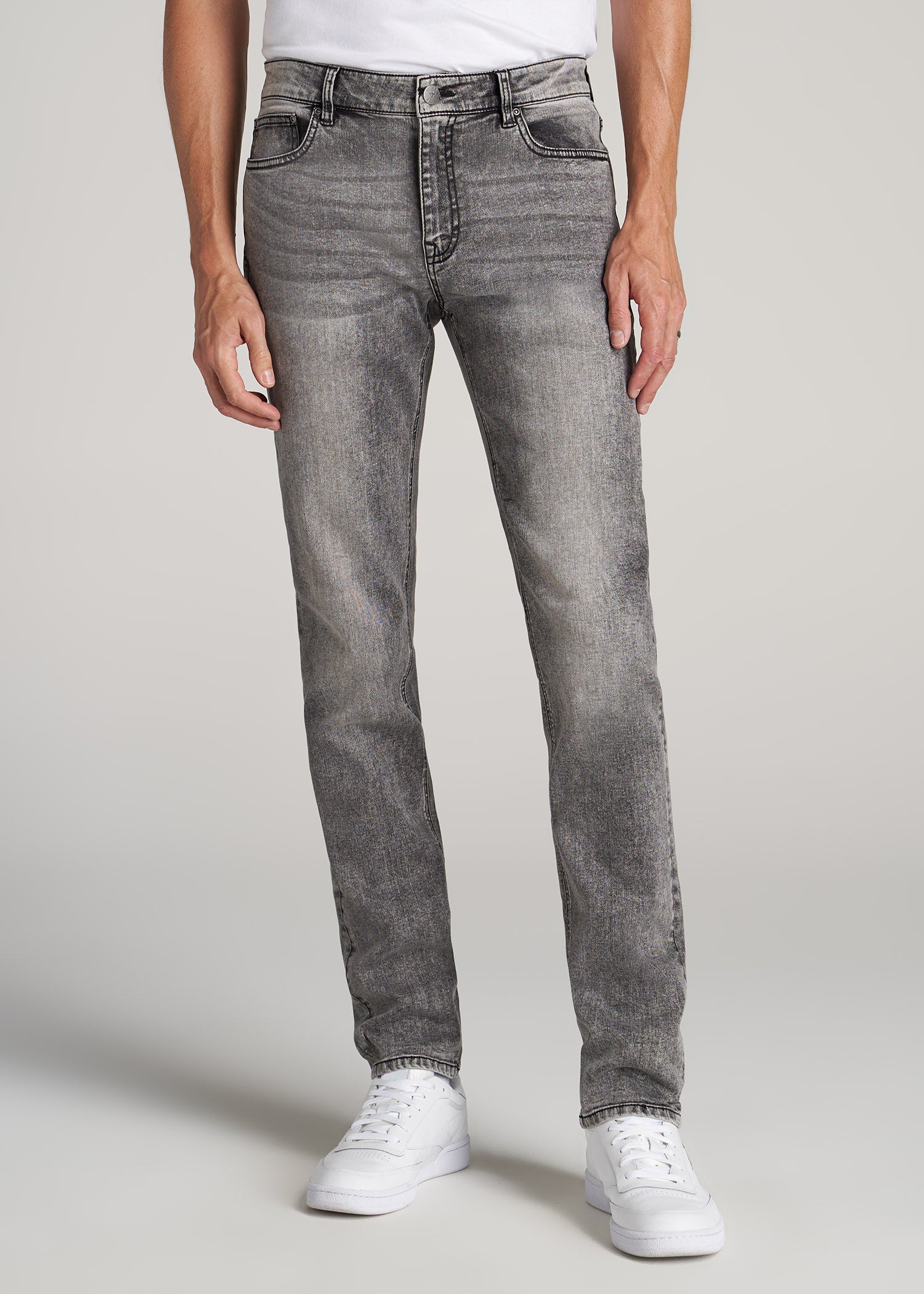 Dylan SLIM-FIT Jeans for Tall Men in Washed Faded Black