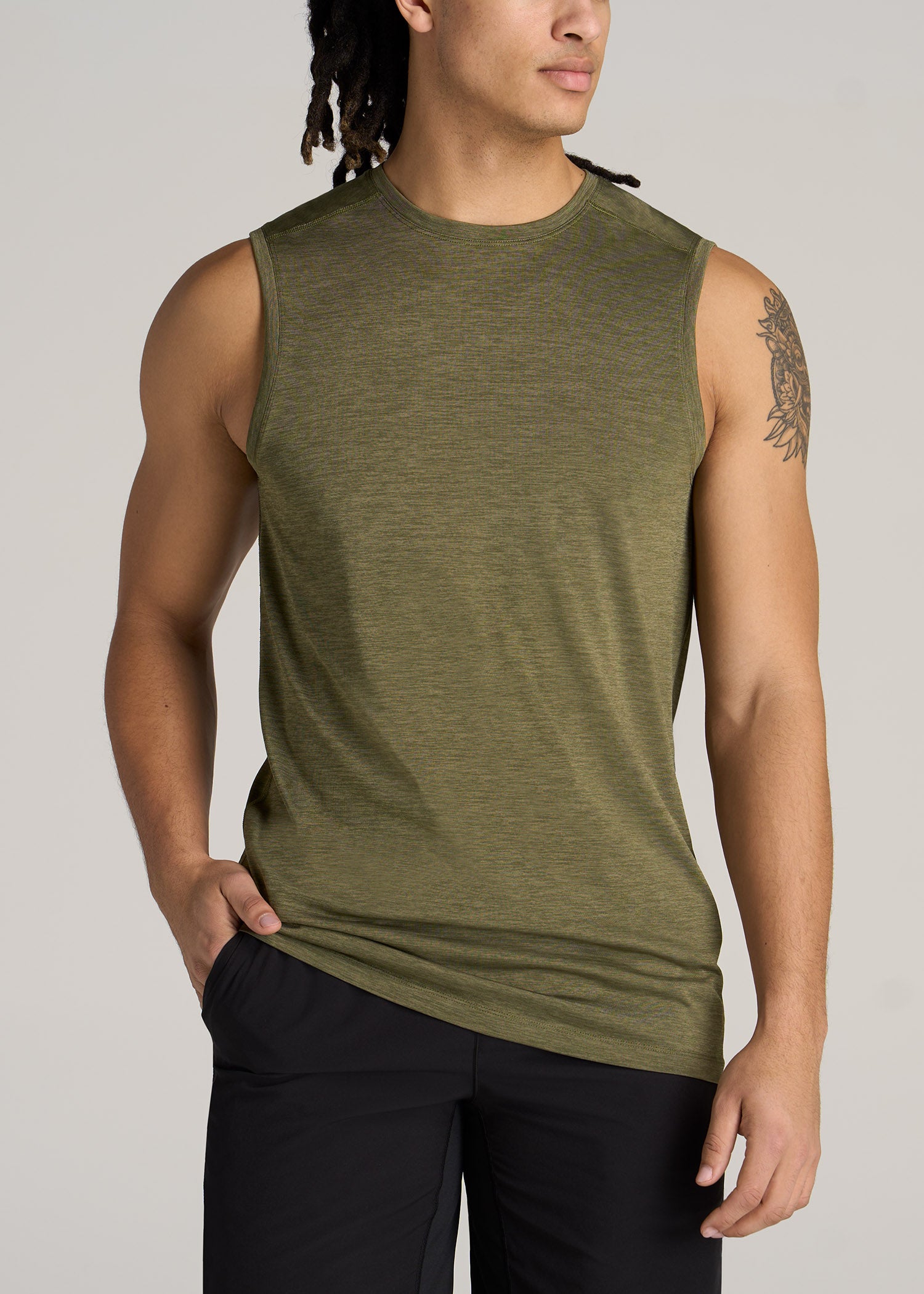 Olive green tank tops