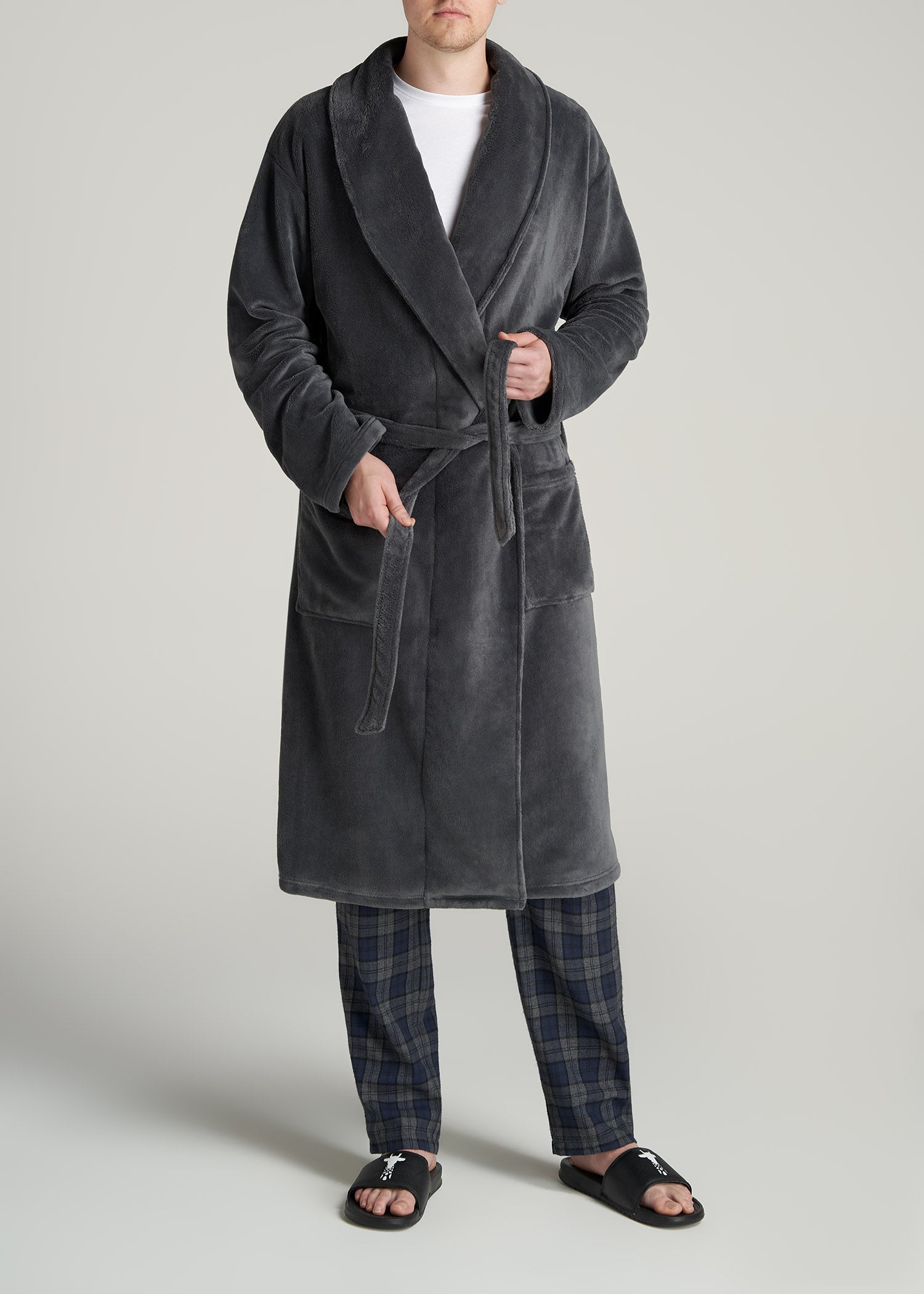 Tall Men's Robe in Charcoal S/M / Tall / Charcoal