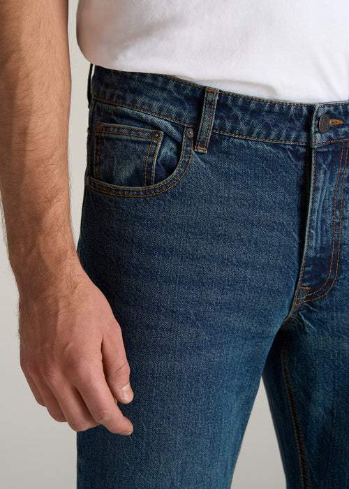 American-Tall-Men-Slim-Taper-Fit-Carman-Jeans-Machine-Blue-pocket