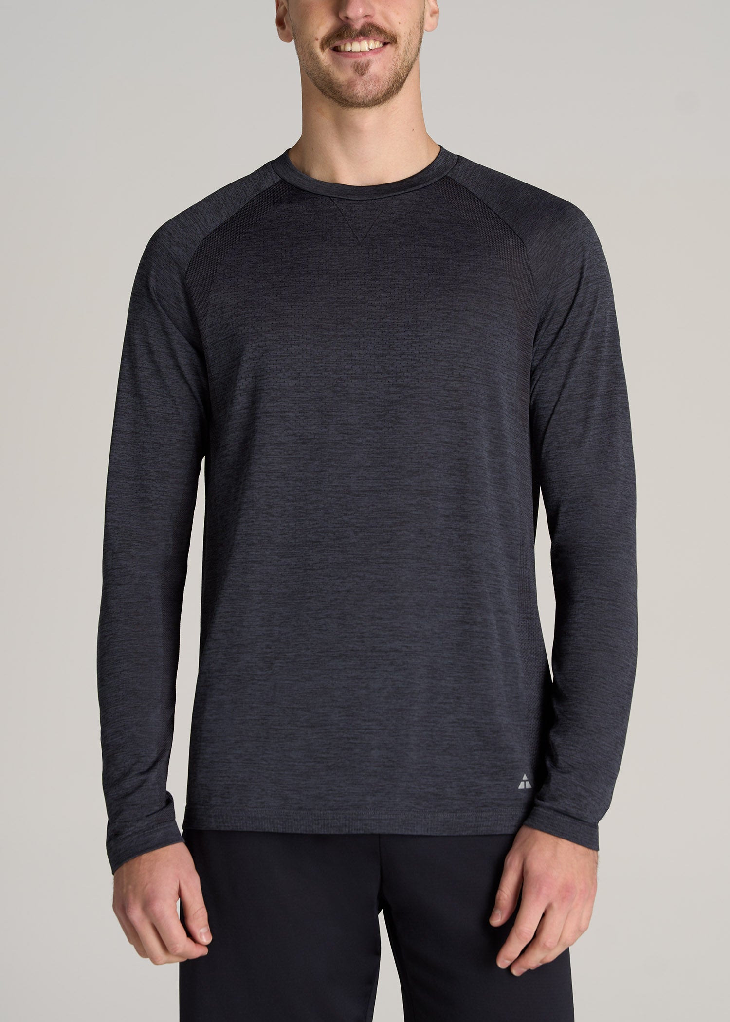 Charcoal Mix Tall Performance Long Sleeve Raglan American Tall