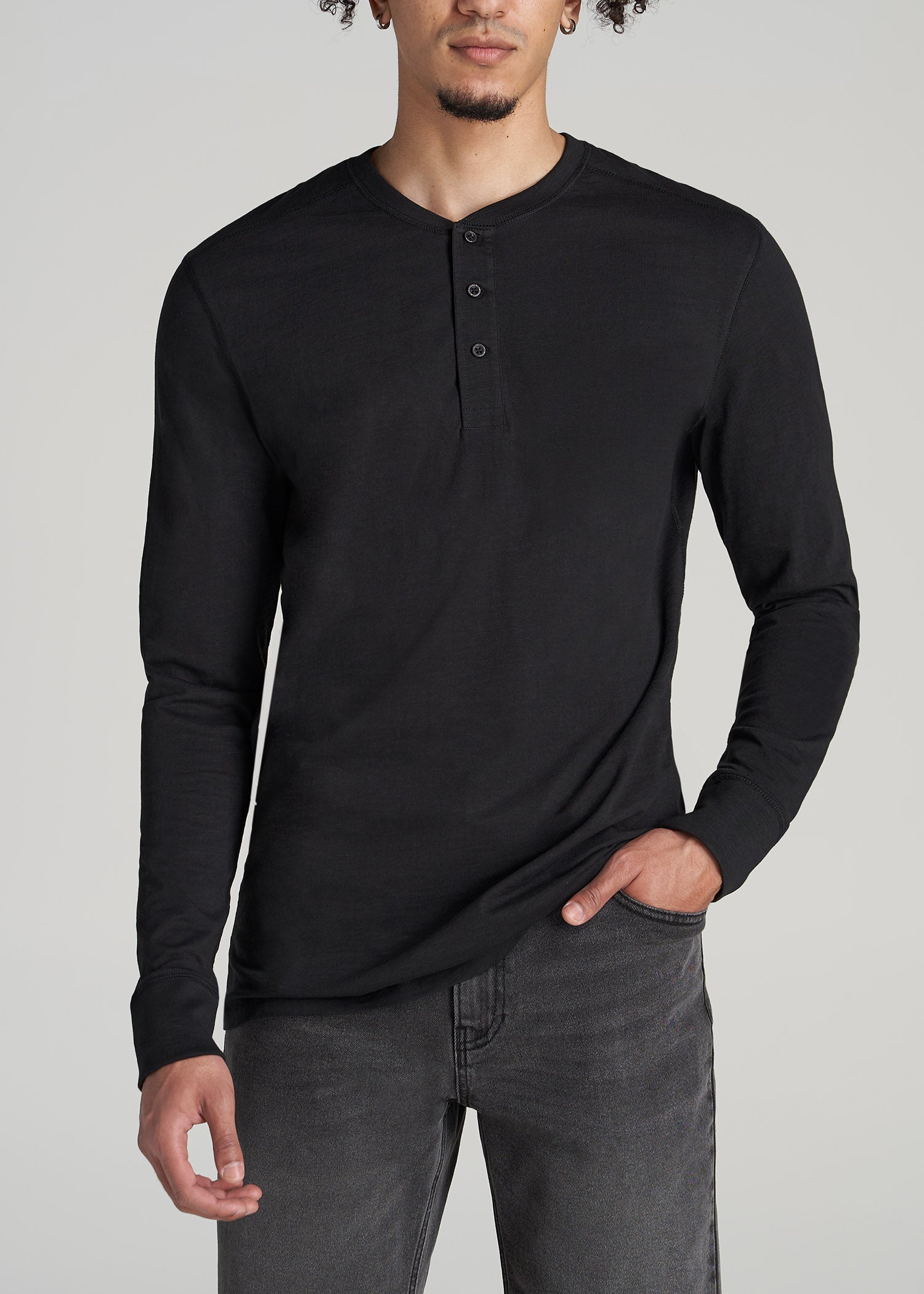 Men's Long Sleeve Shirt, Black
