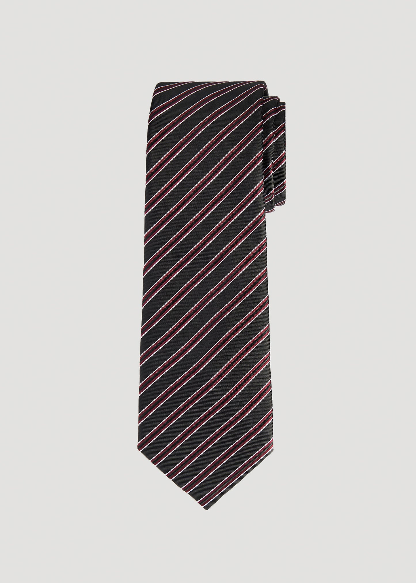 Dress Ties for Tall Men in Burgundy Stripe by American Tall