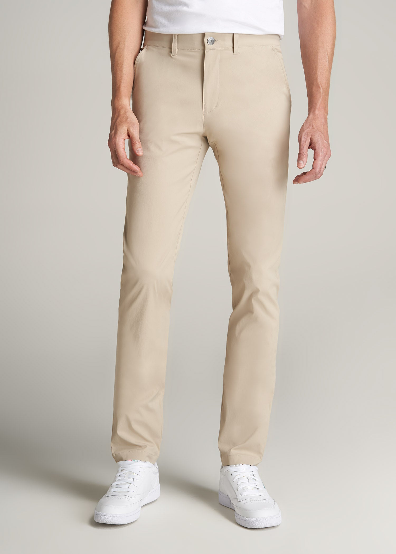 Men's Tall Light Khaki Pants: Traveler Chino Pants
