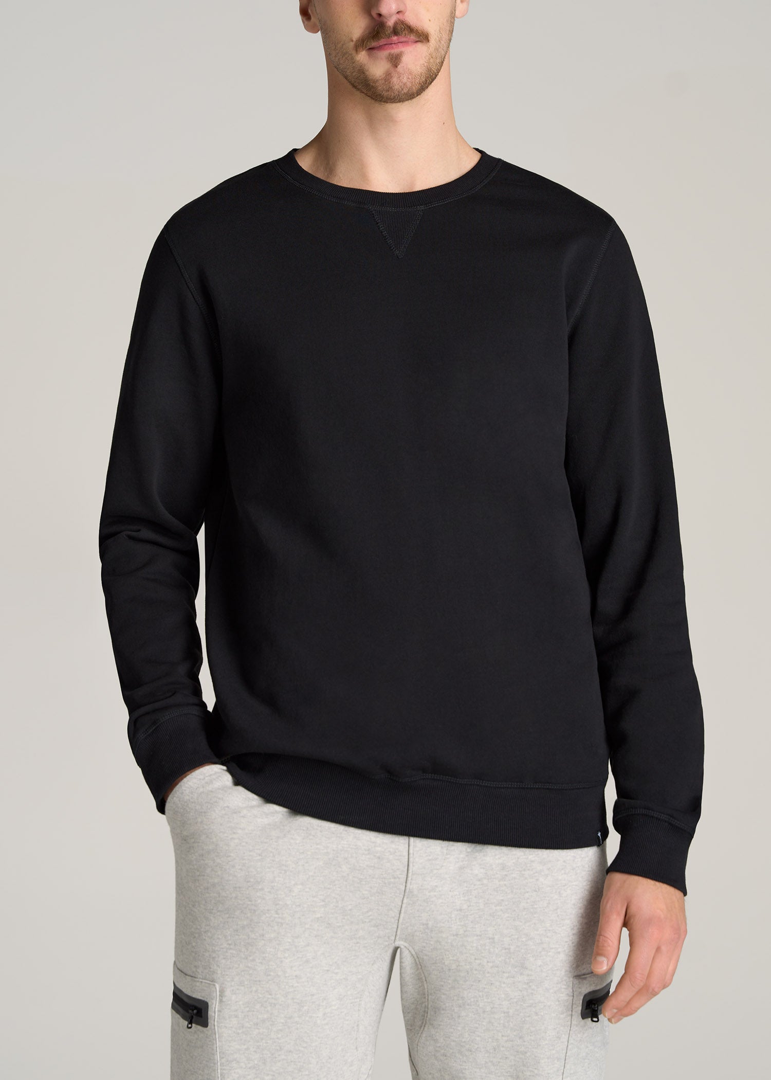 Wearever Fleece Quarter-Zip Tall Men's Sweatshirt in Black