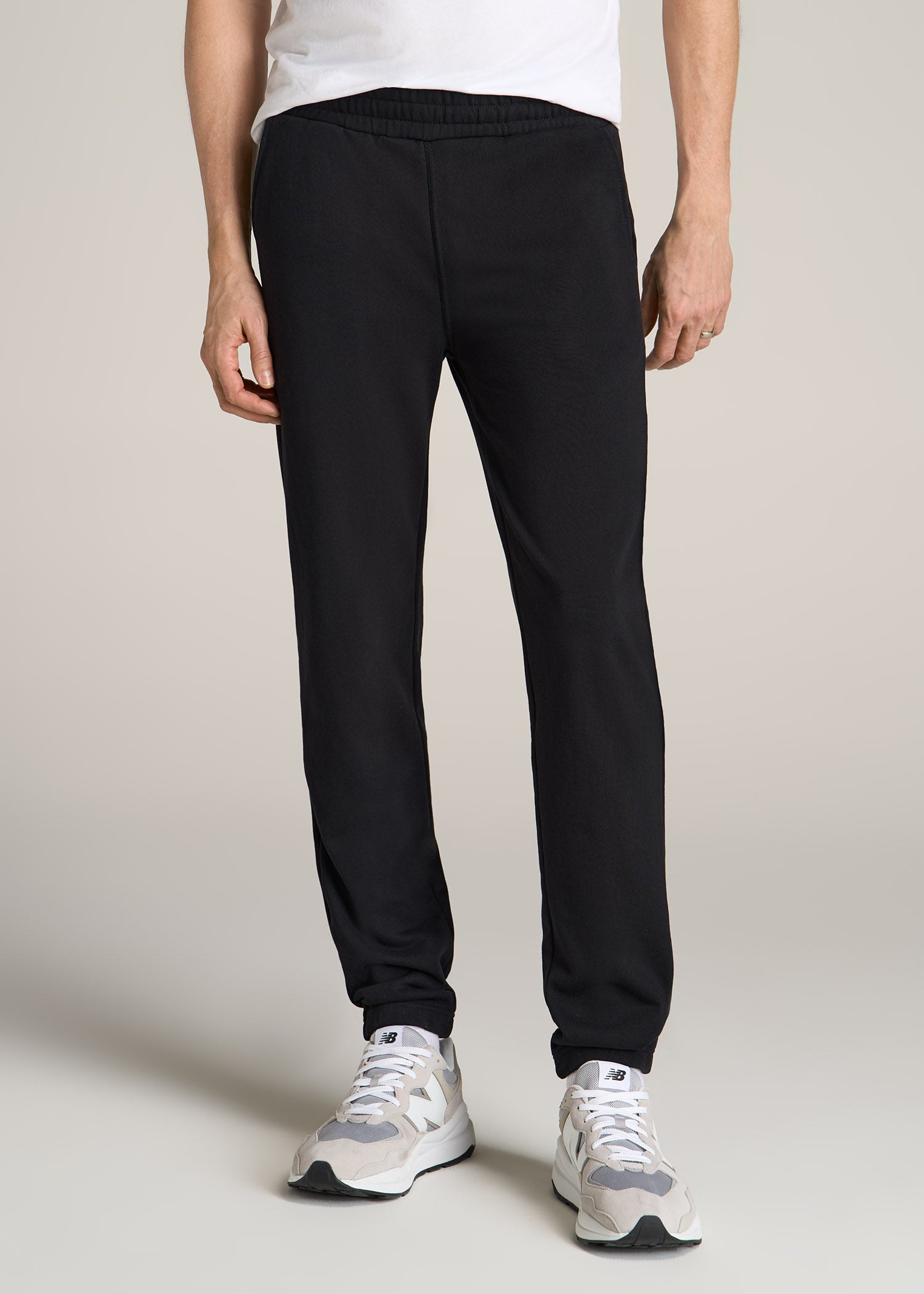 Wearever French Terry Sweatpants for Tall Men in Black