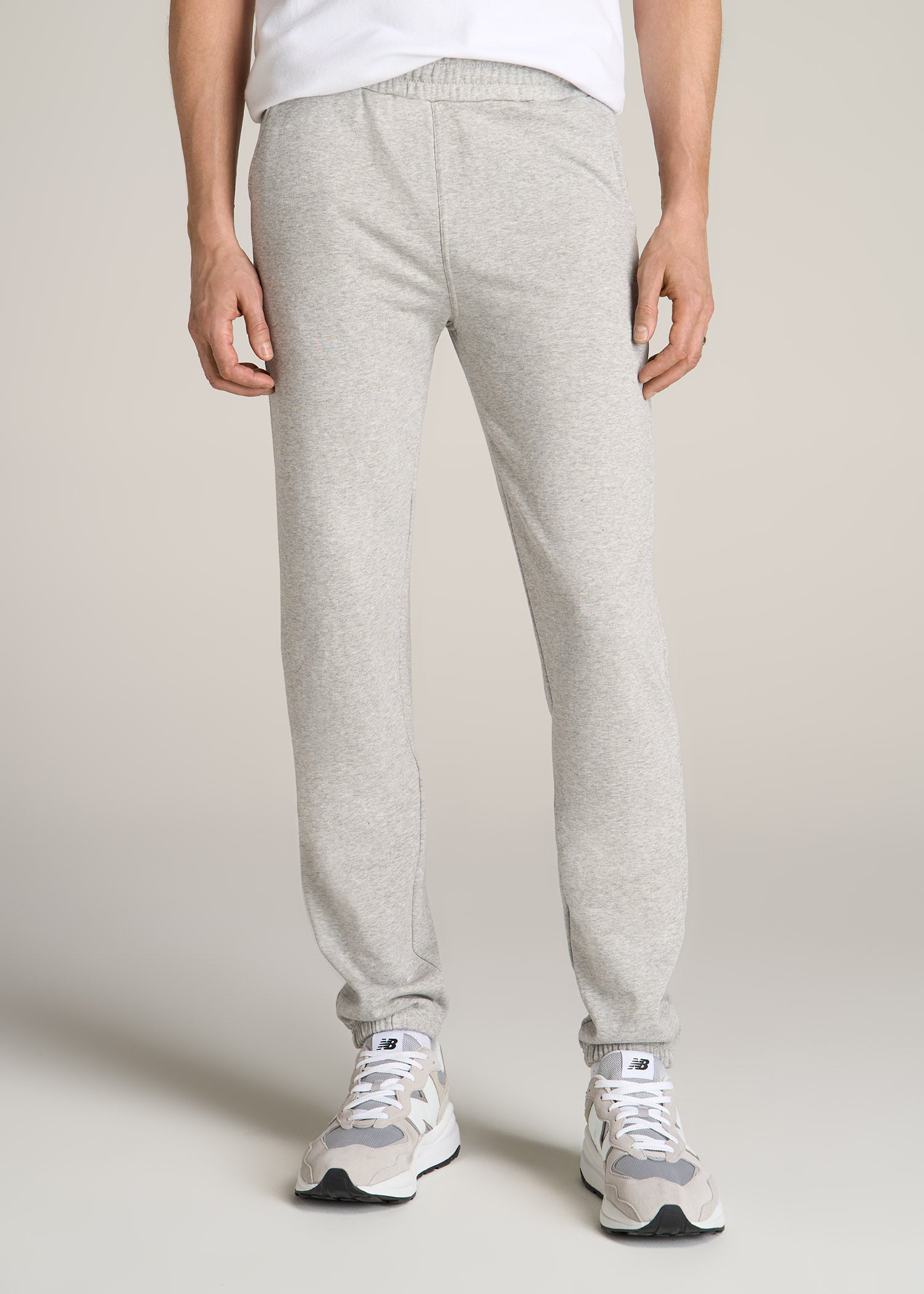 Wearever French Terry Sweatpants for Tall Men in Grey Mix