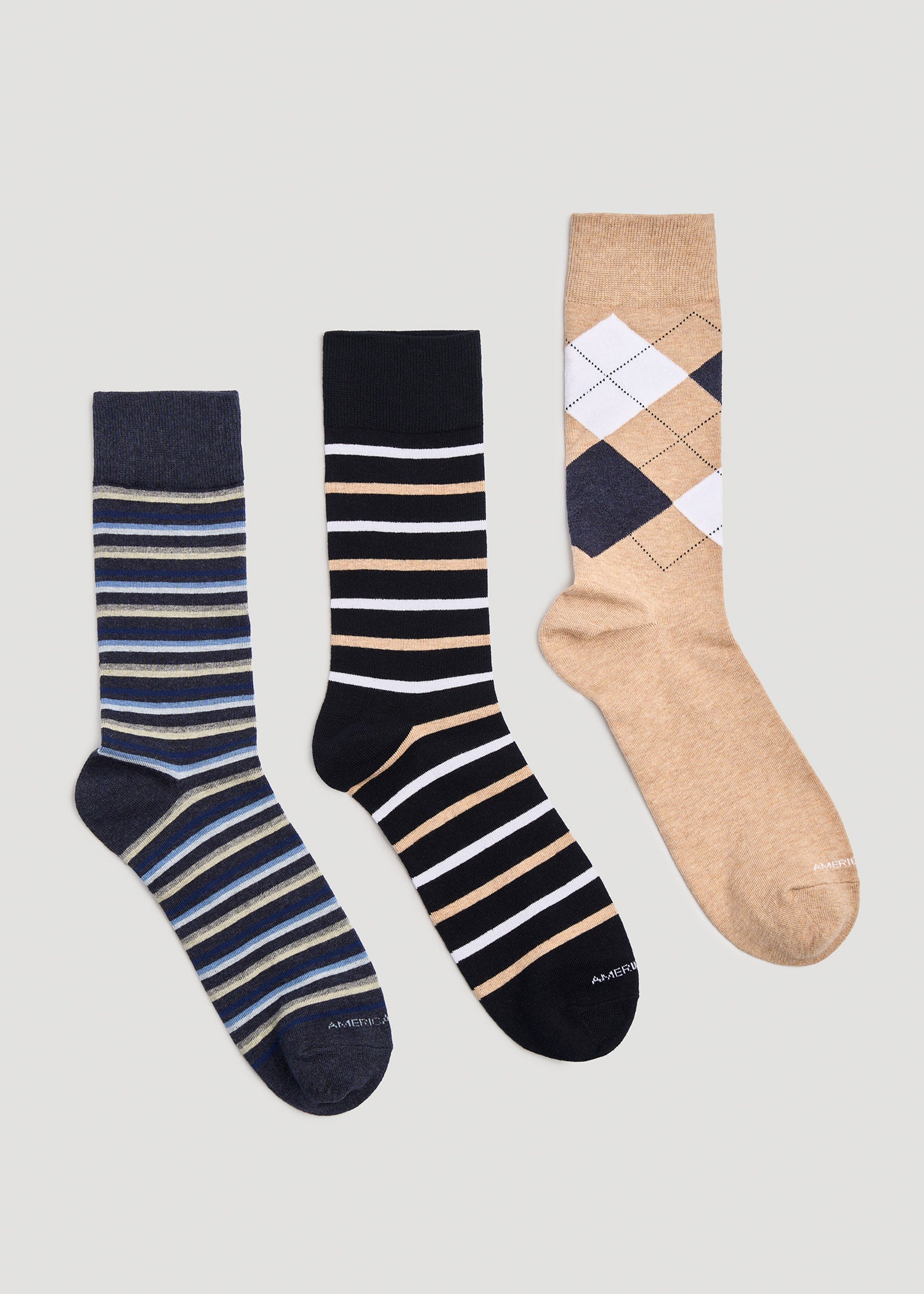 American-Tall-Mens-XL-Dress-Socks-Size-14-17-3-Pack-E-Detail2