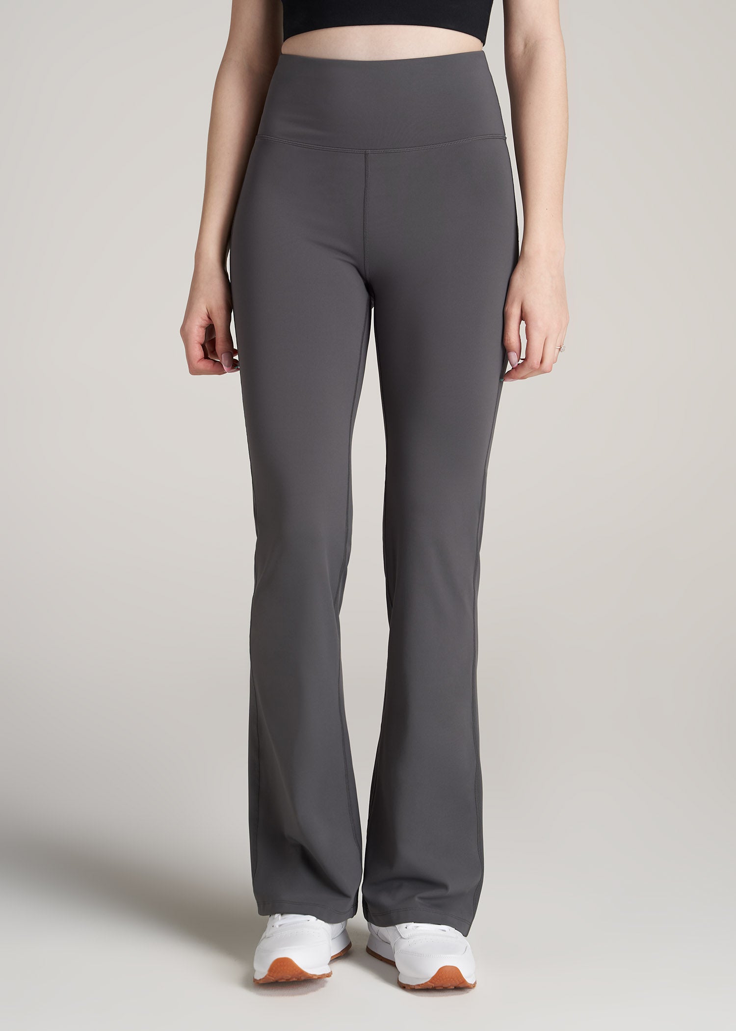 HOT Yoga Pants Grey Bell Bottom Pants AT Balance Open-Bottom
