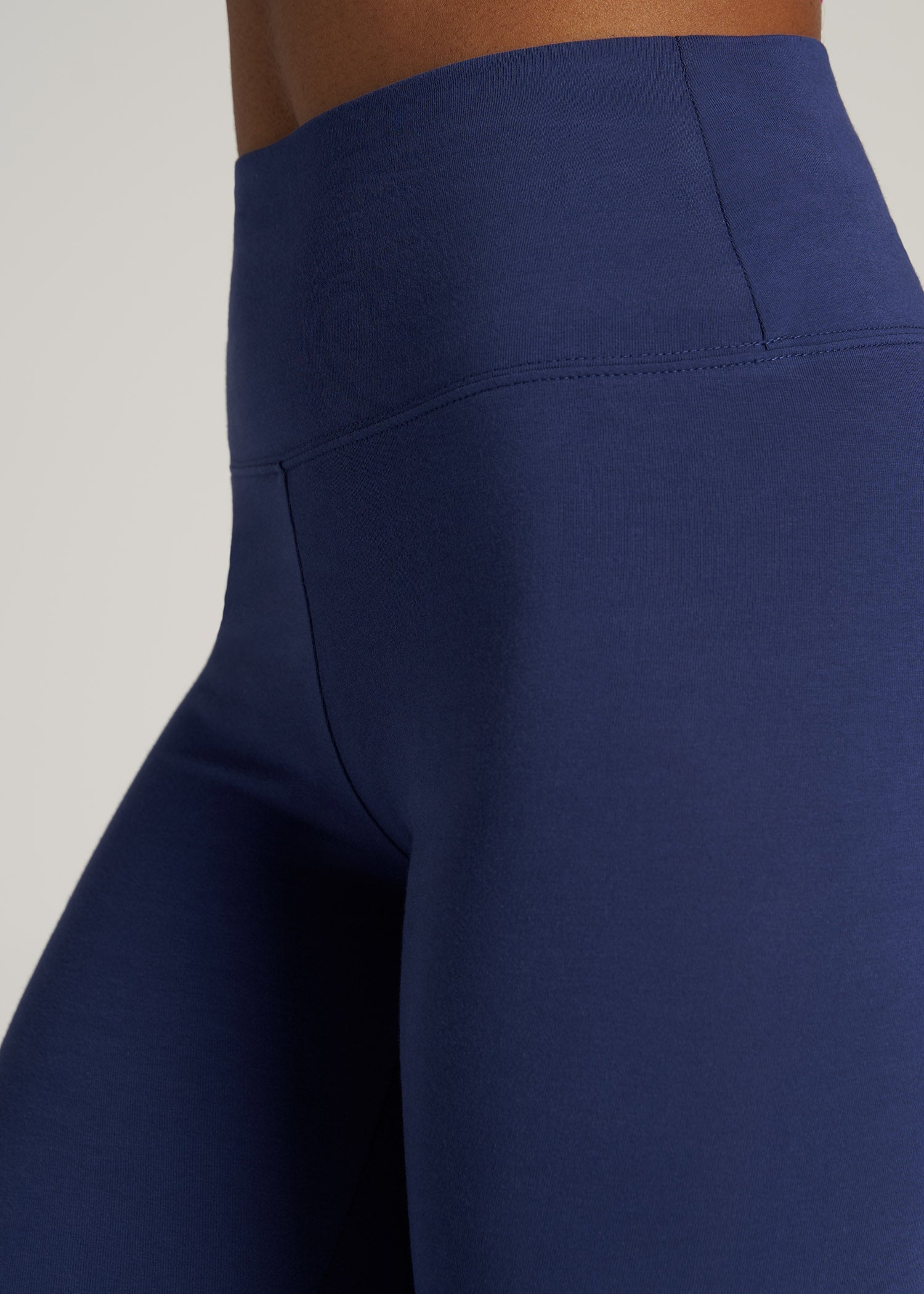 American-Tall-Women-Cotton-Leggings-Midnight-Blue-detail