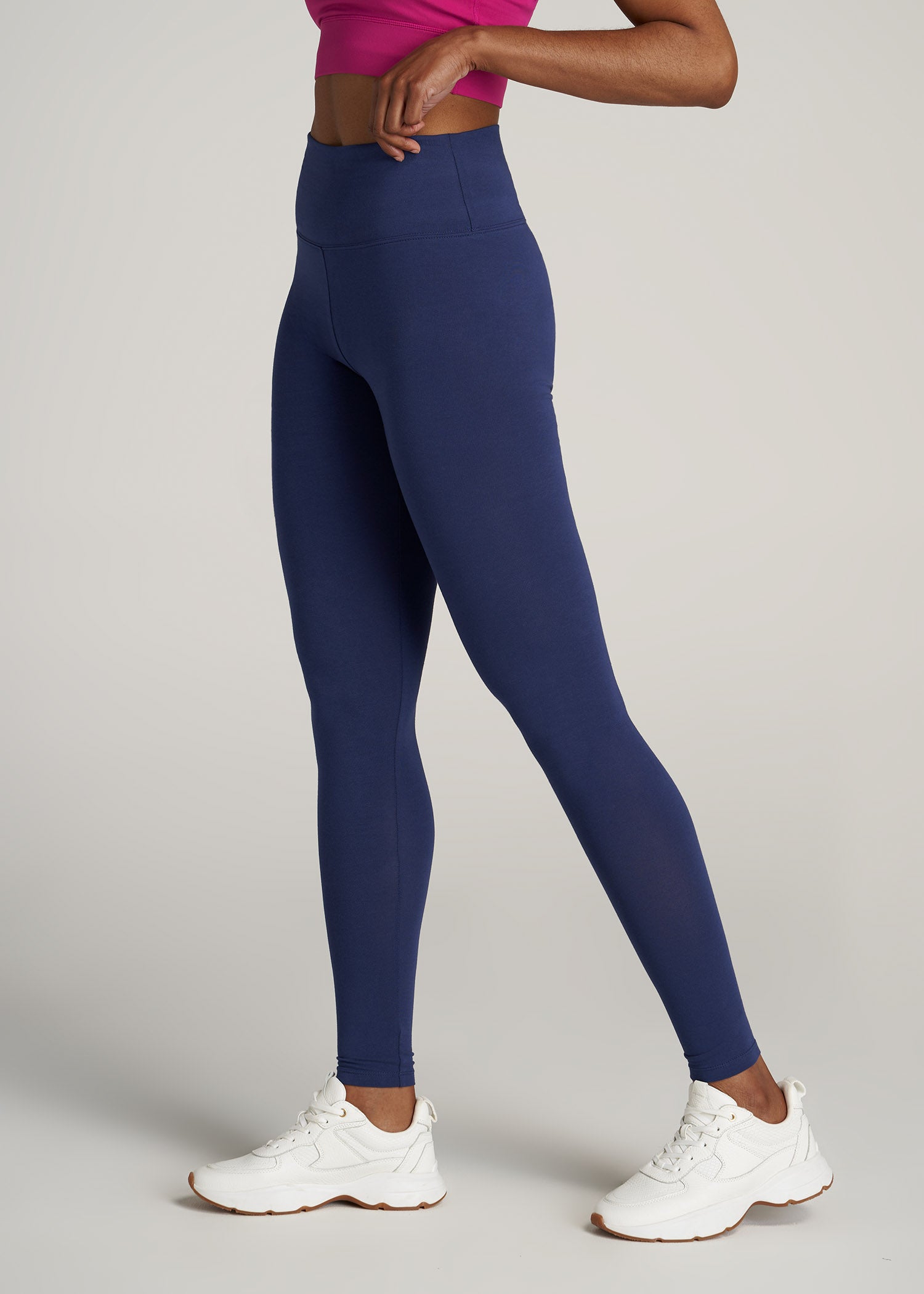 American-Tall-Women-Cotton-Leggings-Midnight-Blue-side