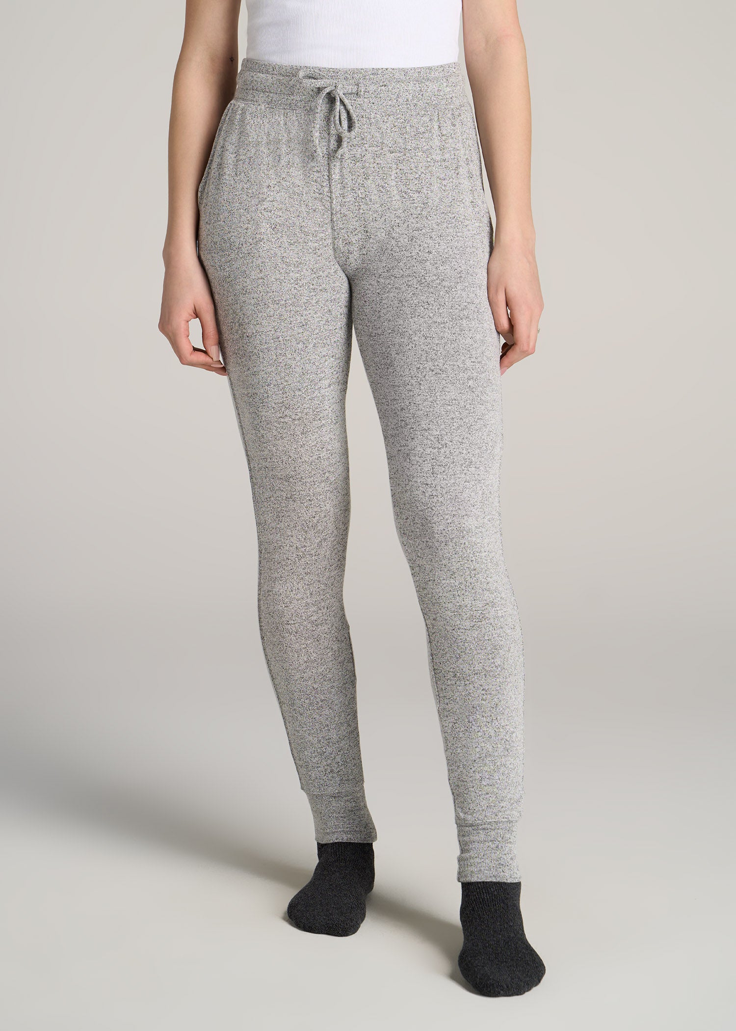 Cozy Lounge Joggers for Tall Women in Grey Mix