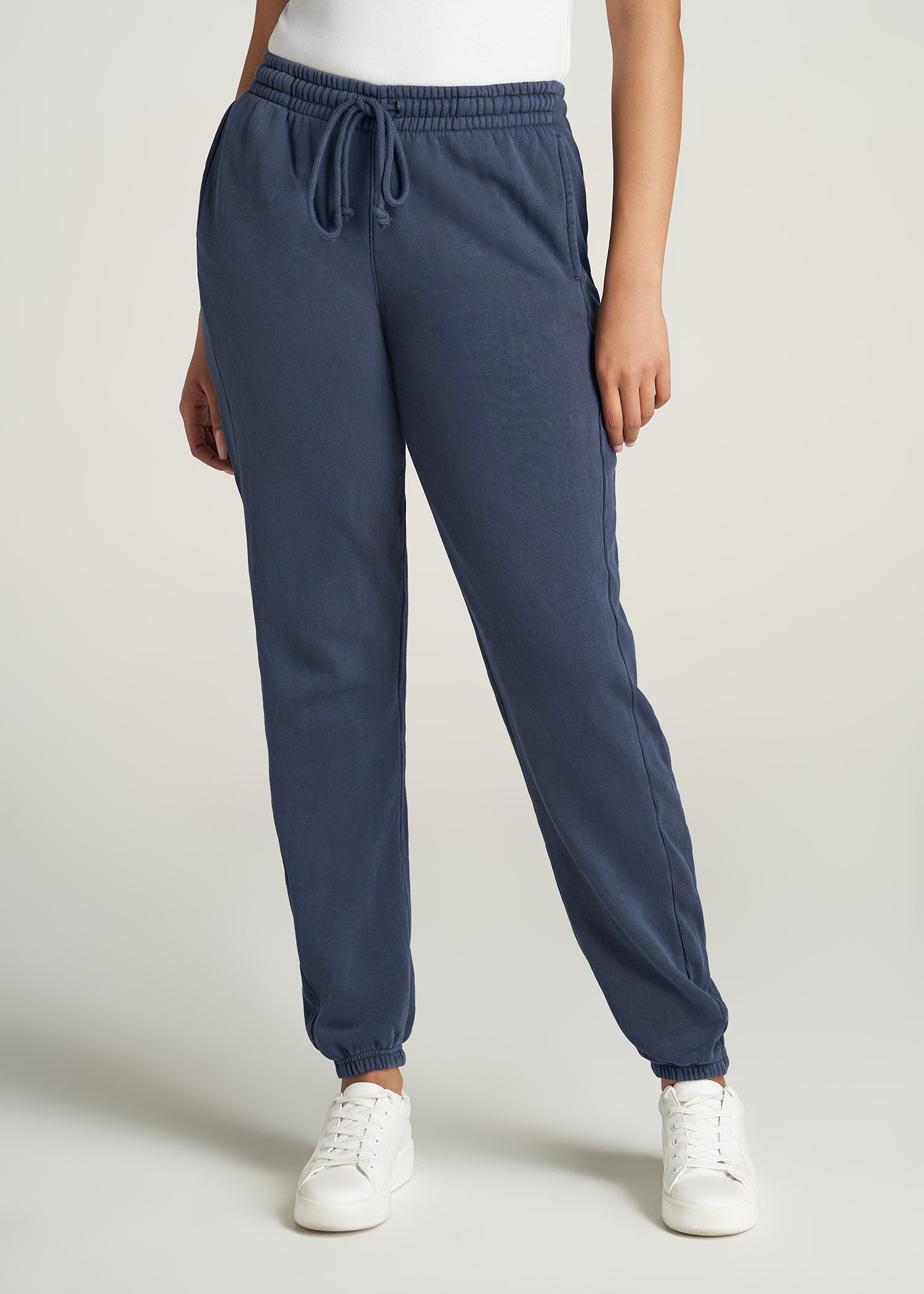 Wearever Fleece Open-Bottom Sweatpants for Tall Women Midnight Blue, American Tall