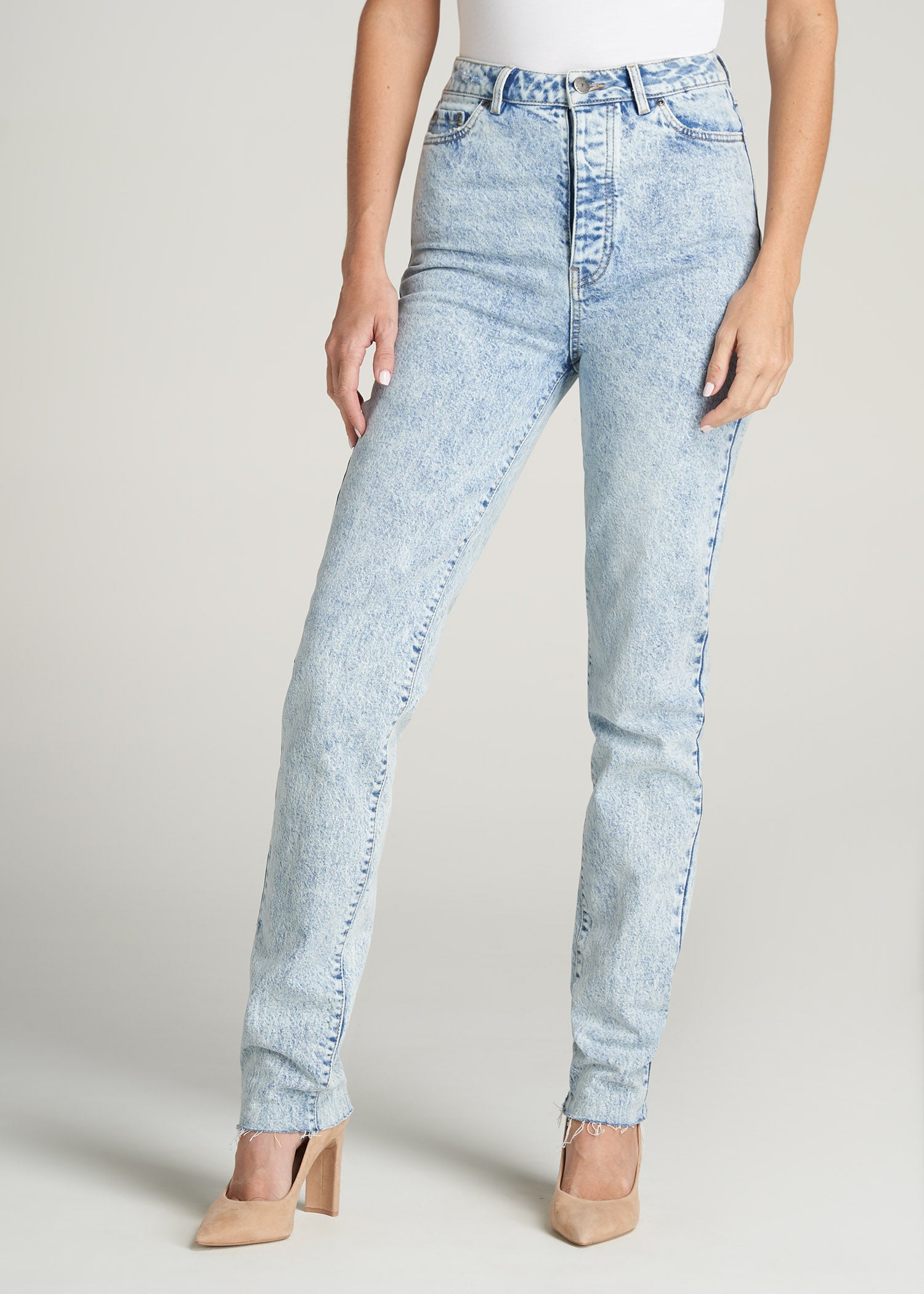 Stone Washed Jeans for Tall Women  Lola Stretch Slim-Fit – American Tall