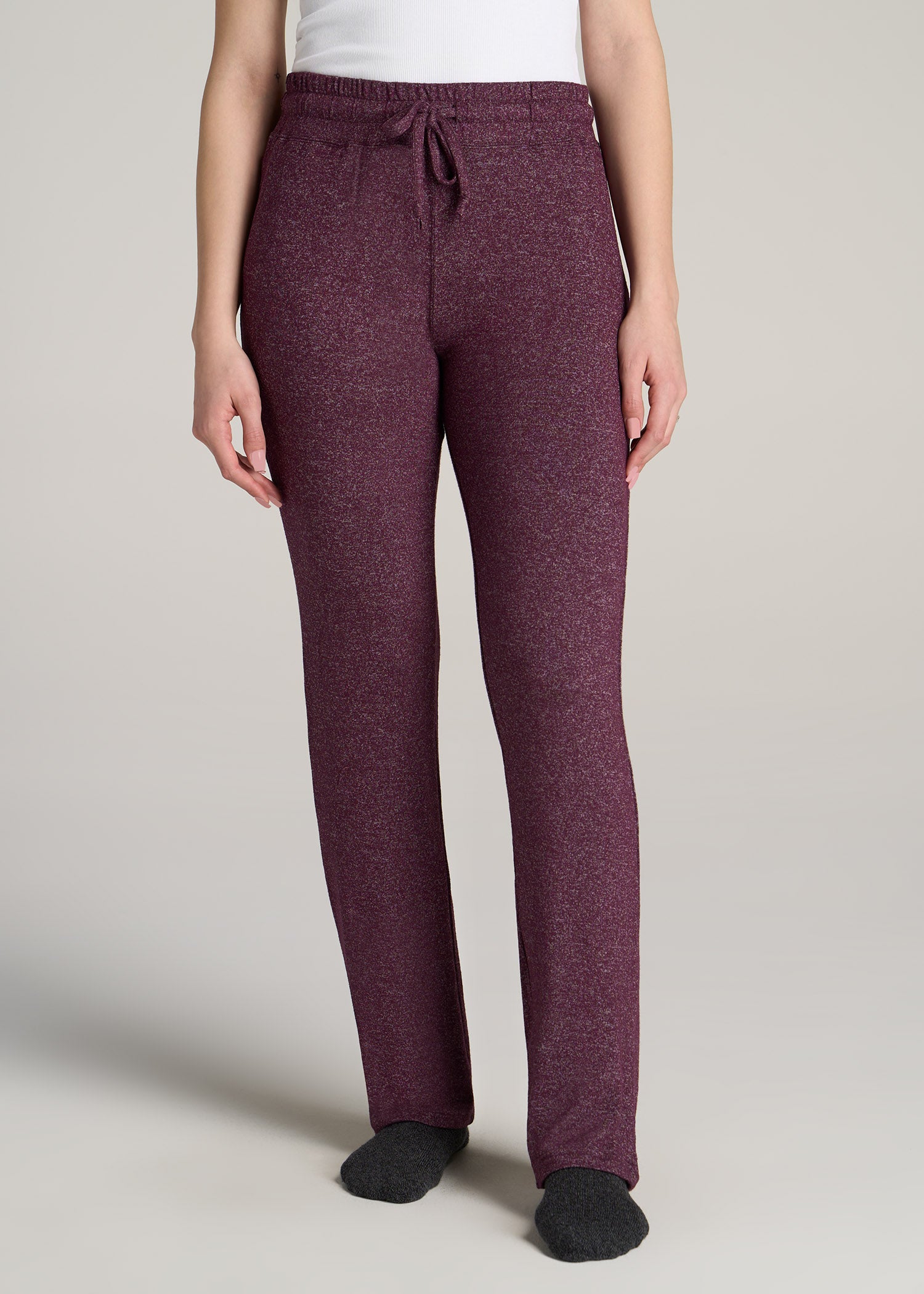 http://americantall.com/cdn/shop/products/American-Tall-Women-Open-Bottom-Cozy-PJ-Lounge-Pants-Beetroot-Mix-front.jpg?v=1676490448