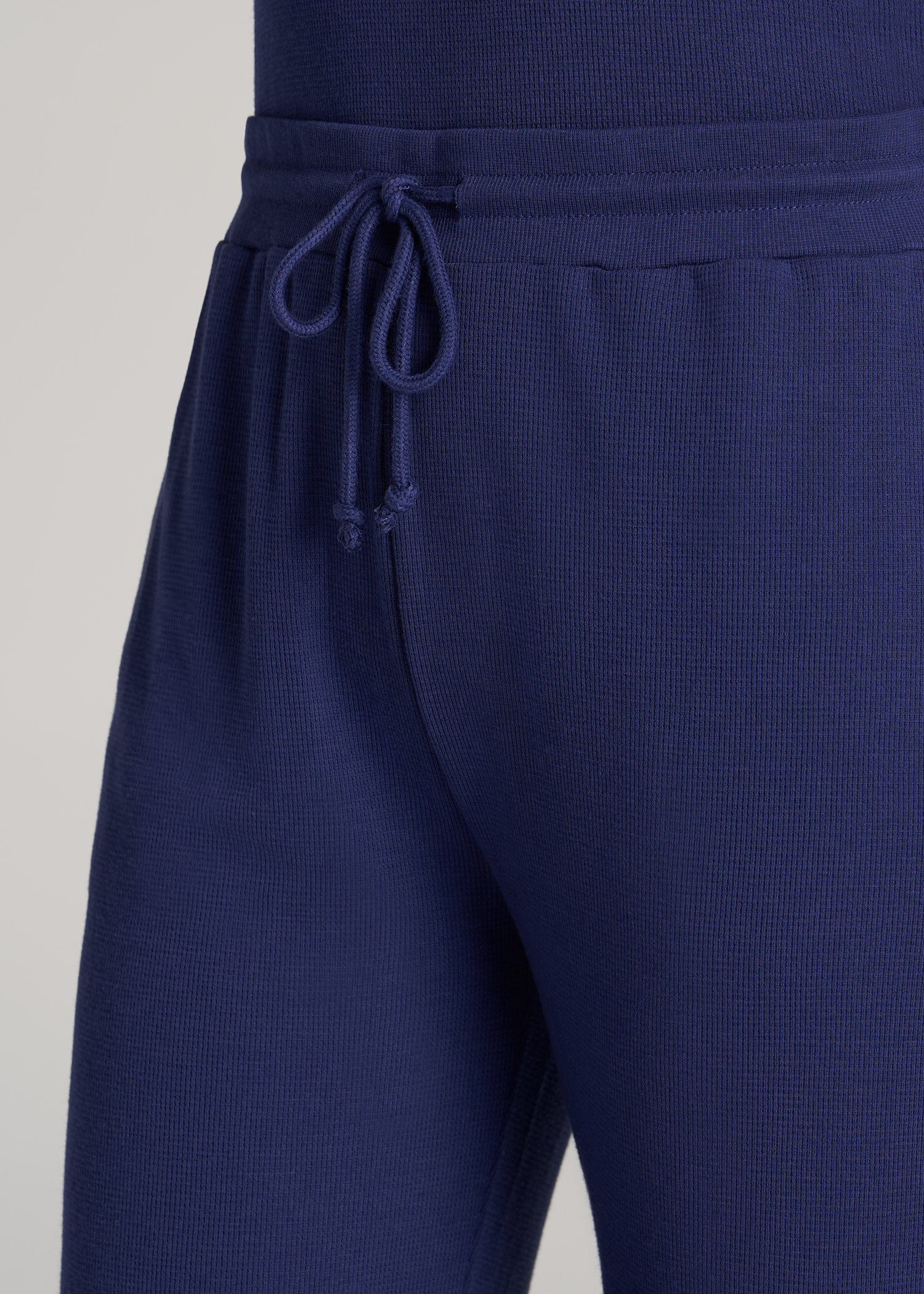 American-Tall-Women-Open-Bottom-Waffle-Lounge-Pant-Midnight-Blue-detail