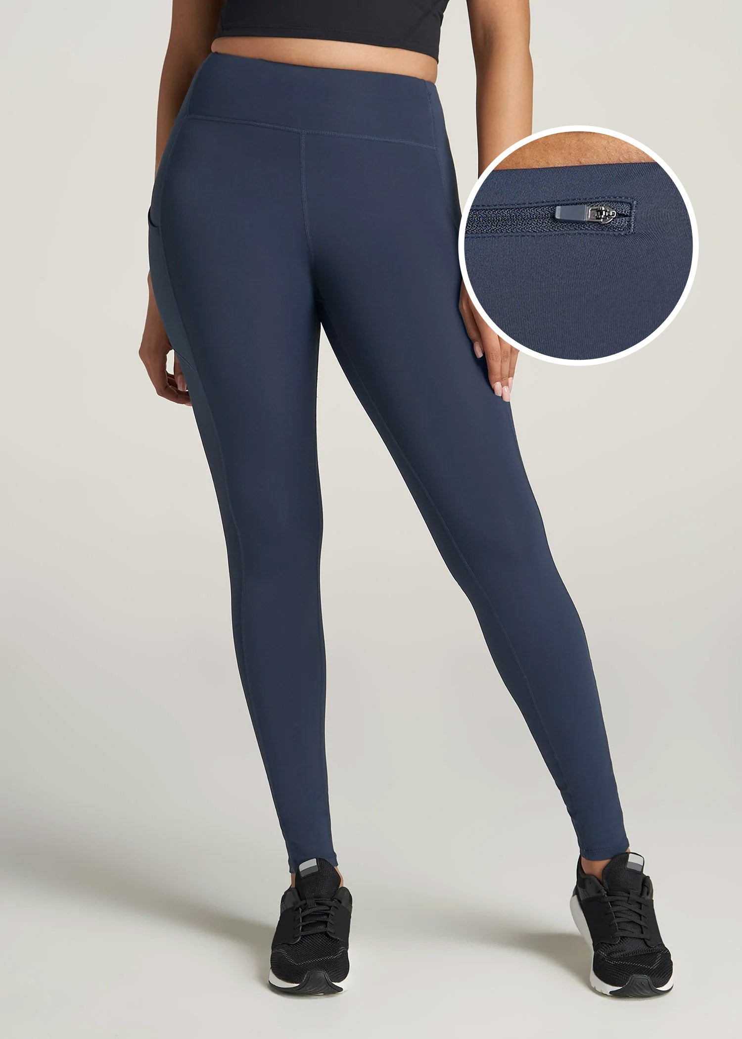 American-Tall-Women-Performance-Pocket-Legging-Navy-front