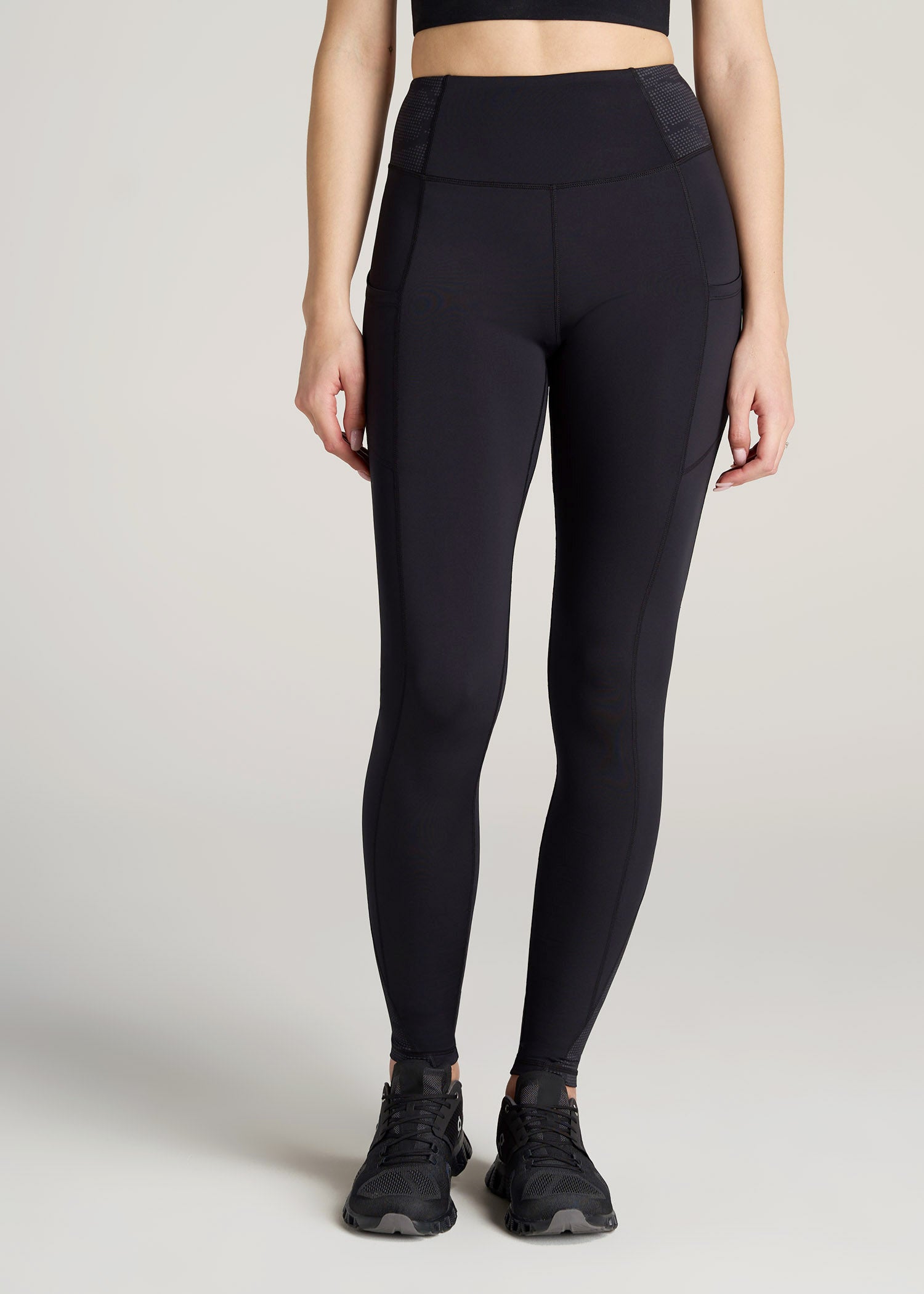 Women's Tall Reflective Active Legging With Pockets Black – American Tall