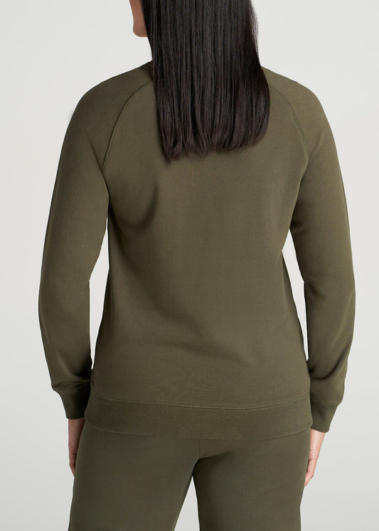 American-Tall-Women-Womens-FrenchTerry-CrewNeck-FernGreen-back
