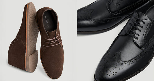 Suede Desert Boots for Men and Leather Oxford Shoes for Men - by American Tall