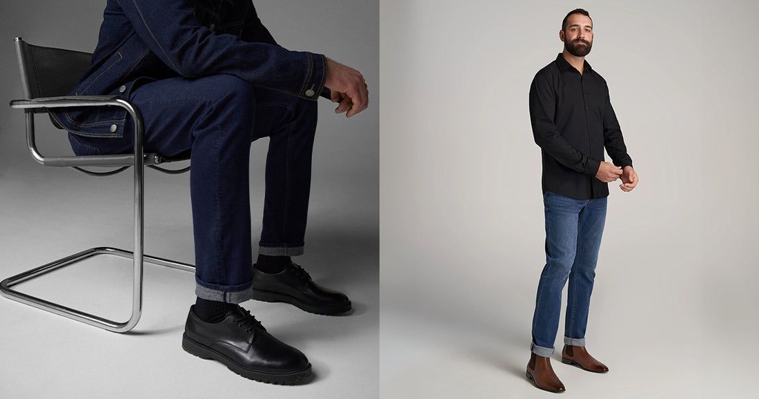 Mason SEMI-RELAXED Jeans for Tall Men in Blue Steel