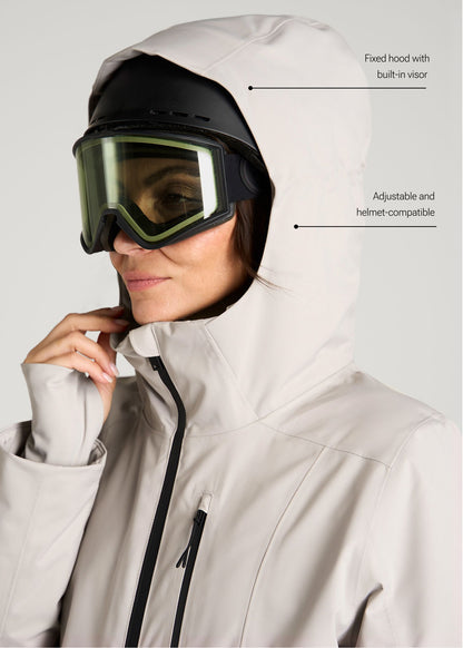 Insulated Ski Jacket for Tall Women in Evergrey