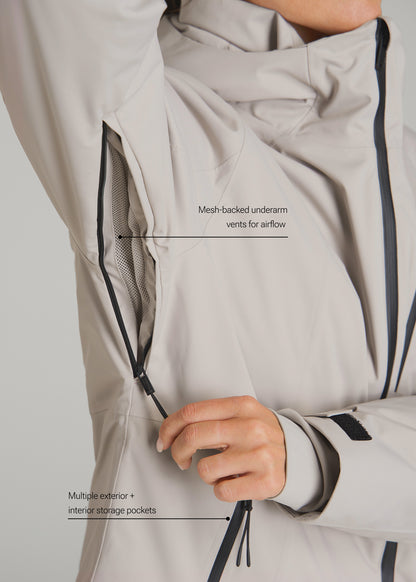 Insulated Ski Jacket for Tall Women in Evergrey