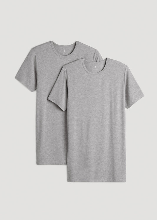 2 Pack Luxe Modal Crewneck Undershirt in Grey Mix