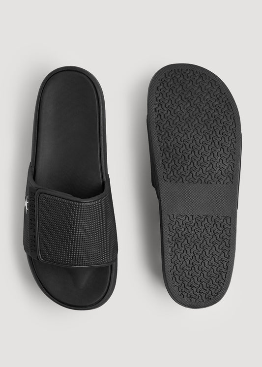 Adjustable Slides for Tall Men in Black