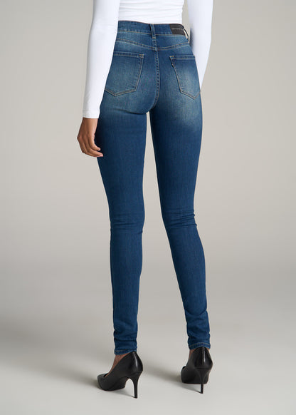 Georgia High-Rise Skinny Jeans for Tall Women in Classic Blue