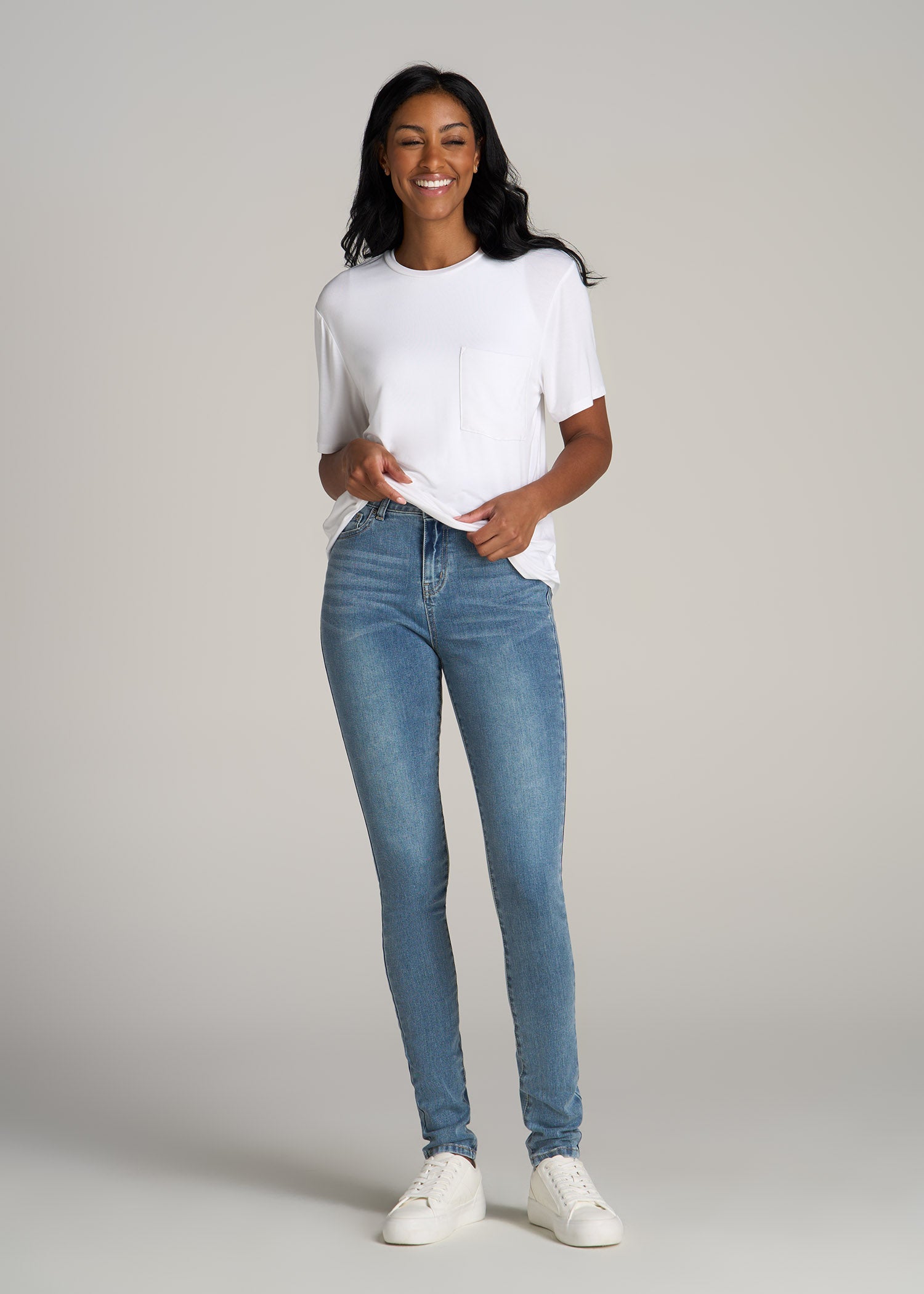 Women's Ultra High-Rise Black Super Skinny Jeans, Women's