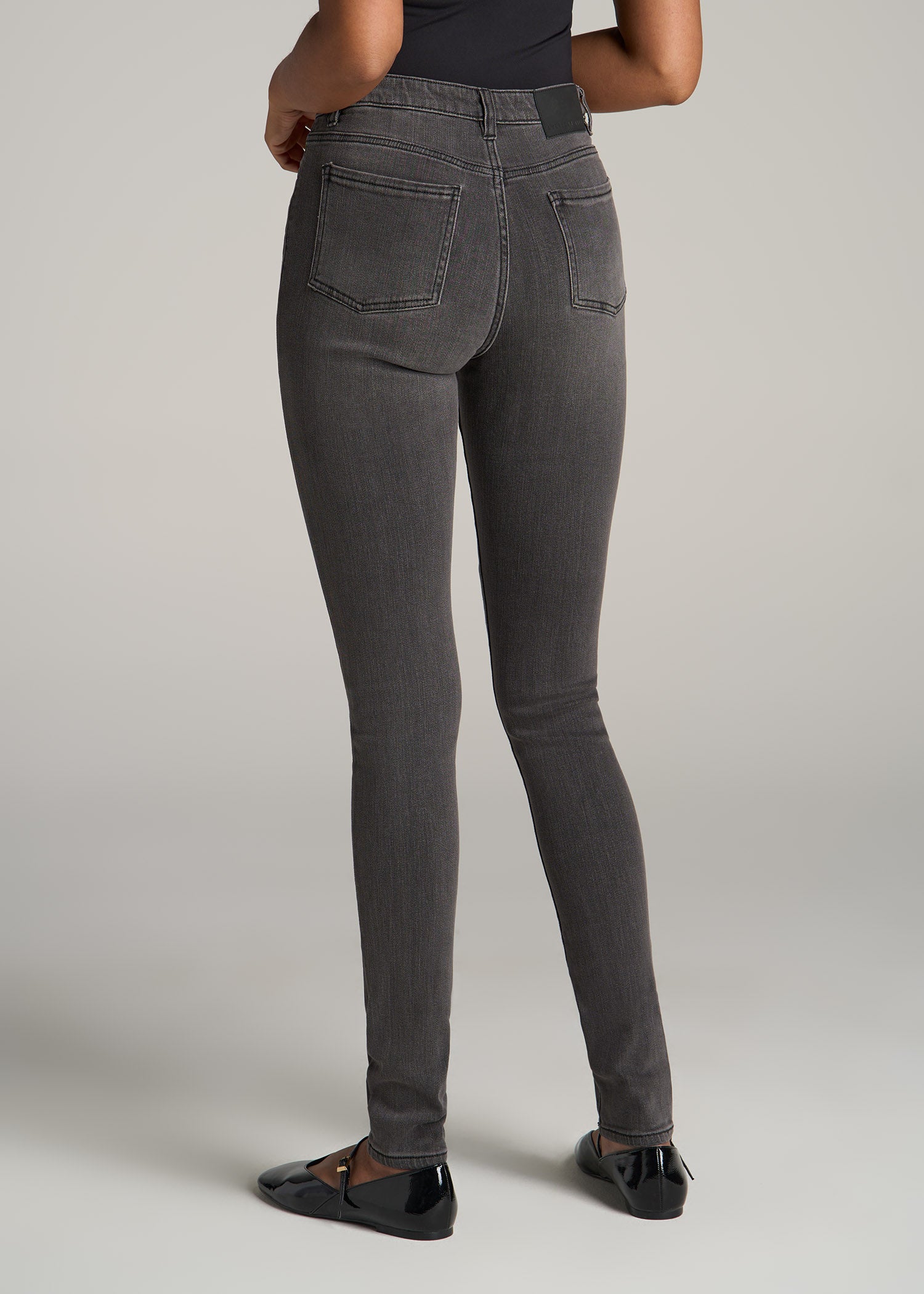 Georgia High-Rise Skinny Jeans for Tall Women in True Grit Grey