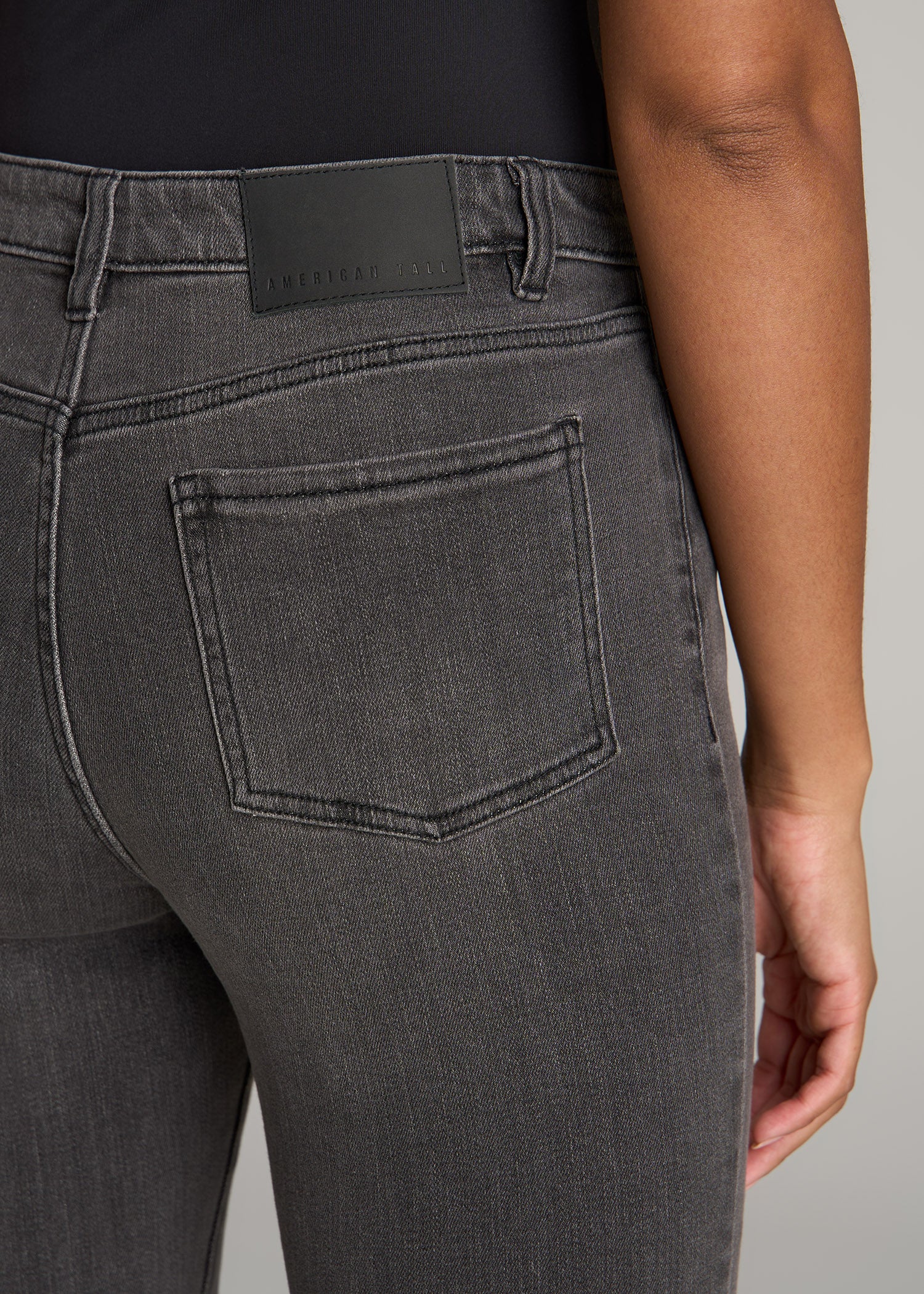 Georgia High-Rise Skinny Jeans for Tall Women in True Grit Grey