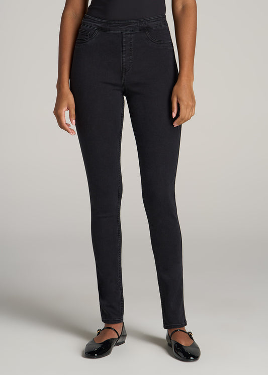Women's Tall Jeggings in Washed Black