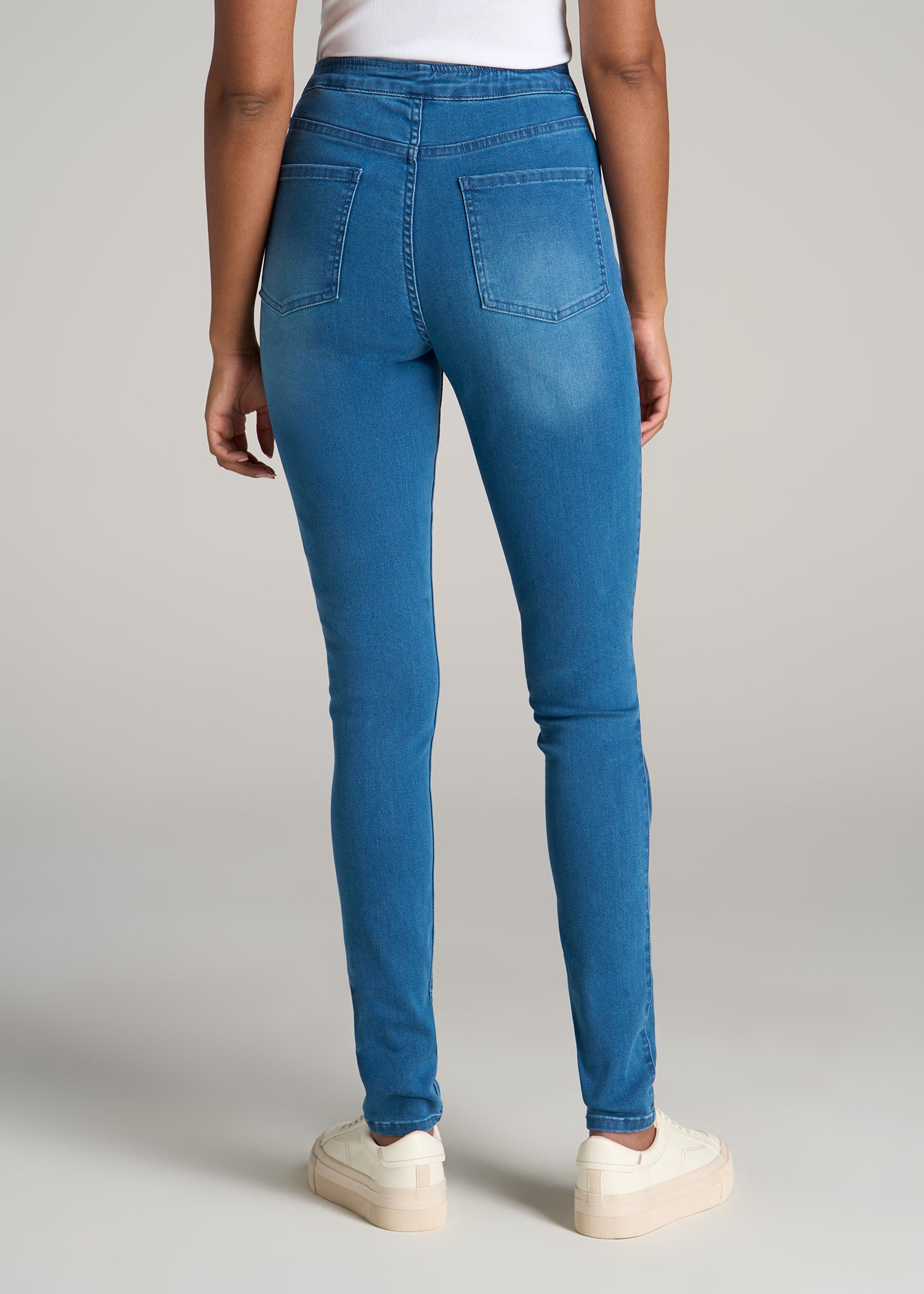 Jeggings for Tall Women in Classic Mid Blue