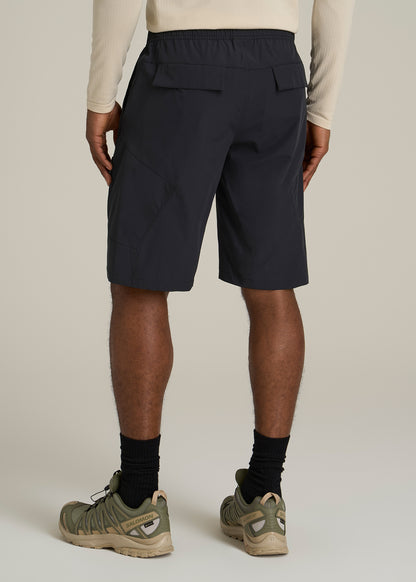 10 Pocket Hiking Short for Tall Men in Black