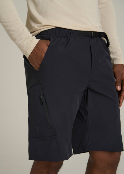 10 Pocket Hiking Short for Tall Men in Black