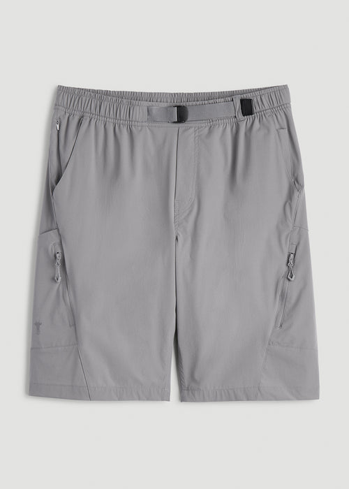 10 Pocket Hiking Short for Tall Men in Pebble Grey